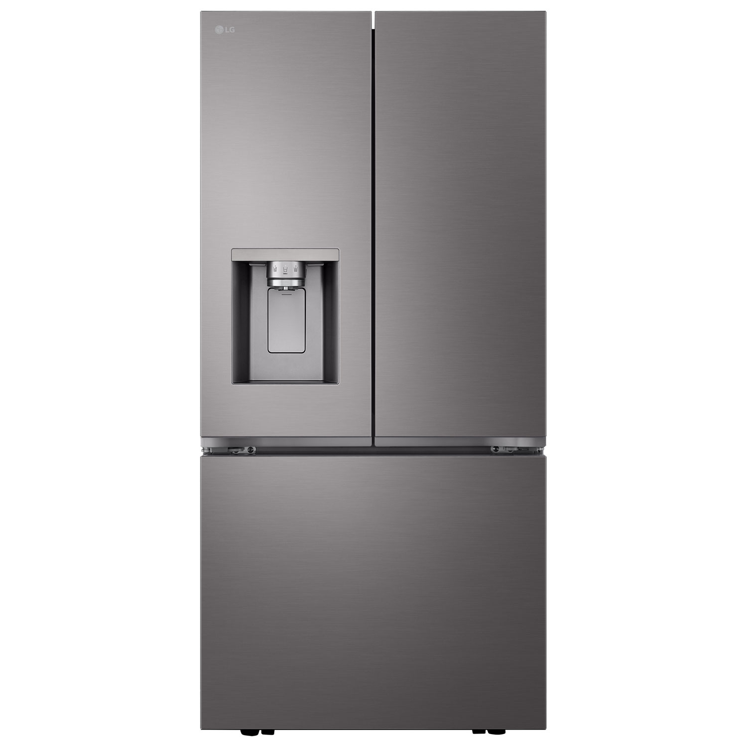 LG 33" 24.5 Cu. Ft. 3-door French Door Refrigerator with Water & Ice Dispenser - Black Stainless