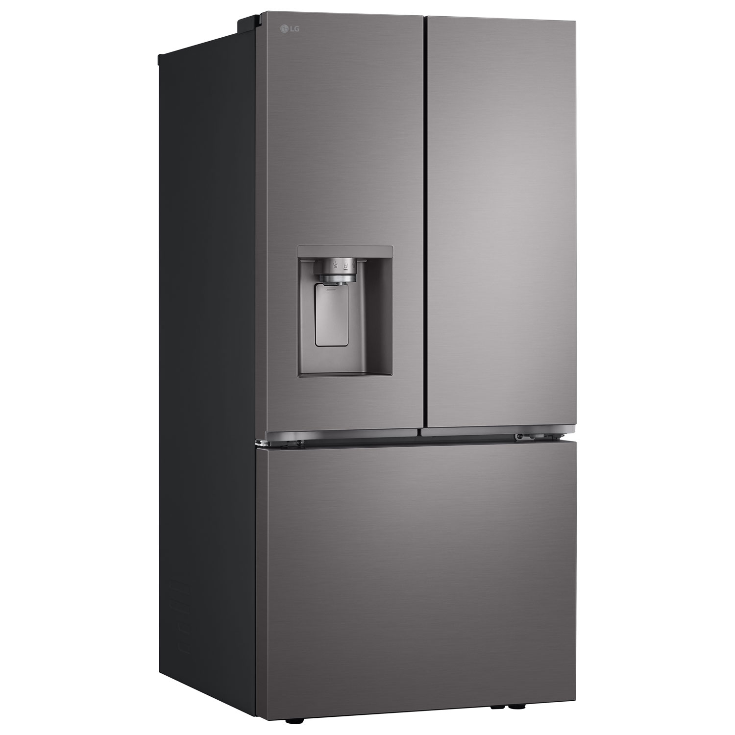 LG 33" 24.5 Cu. Ft. 3-door French Door Refrigerator with Water & Ice Dispenser - Black Stainless