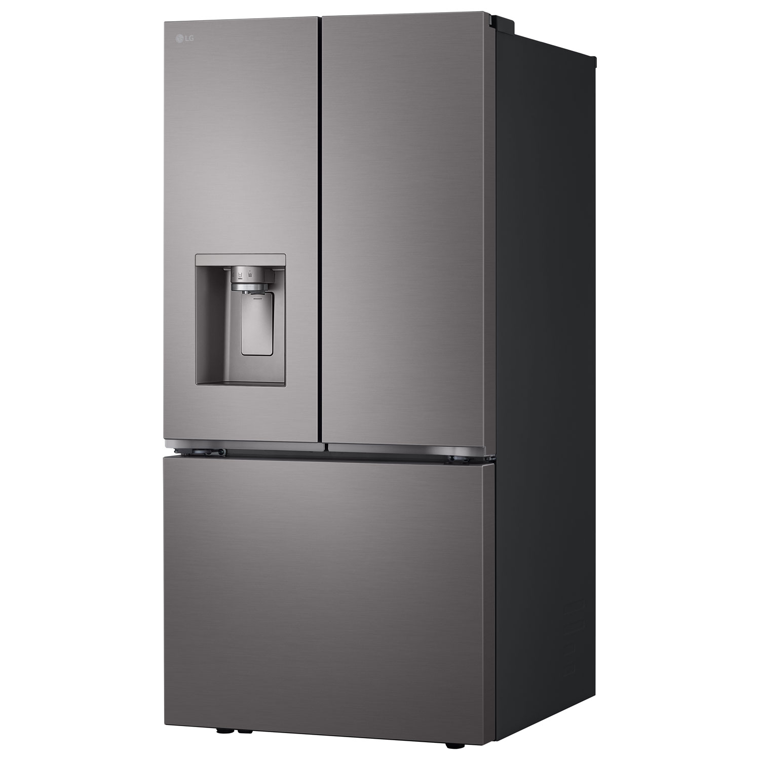 LG 33" 24.5 Cu. Ft. 3-door French Door Refrigerator with Water & Ice Dispenser - Black Stainless