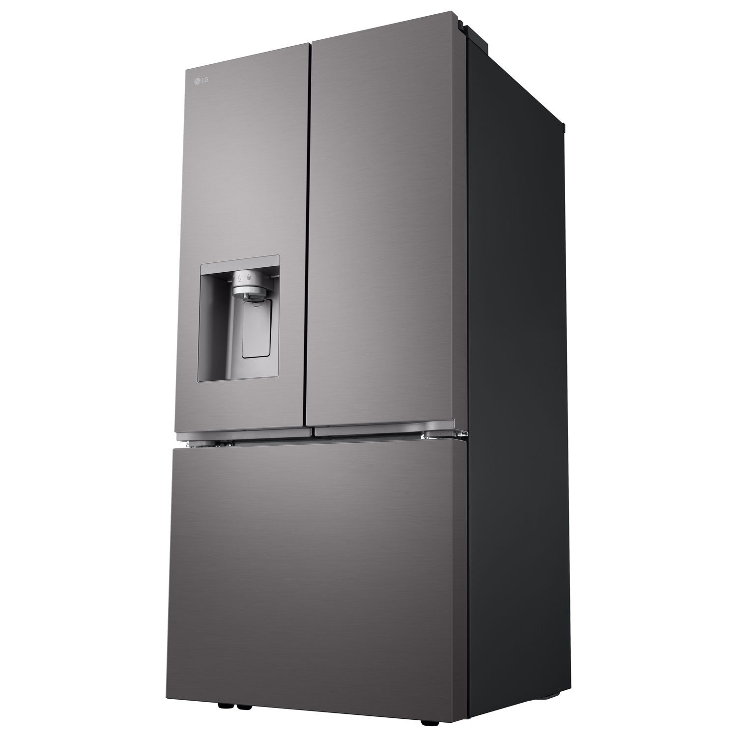 LG 33" 24.5 Cu. Ft. 3-door French Door Refrigerator with Water & Ice Dispenser - Black Stainless