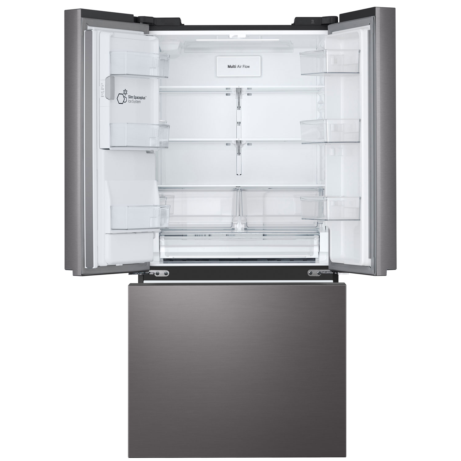 LG 33" 24.5 Cu. Ft. 3-door French Door Refrigerator with Water & Ice Dispenser - Black Stainless