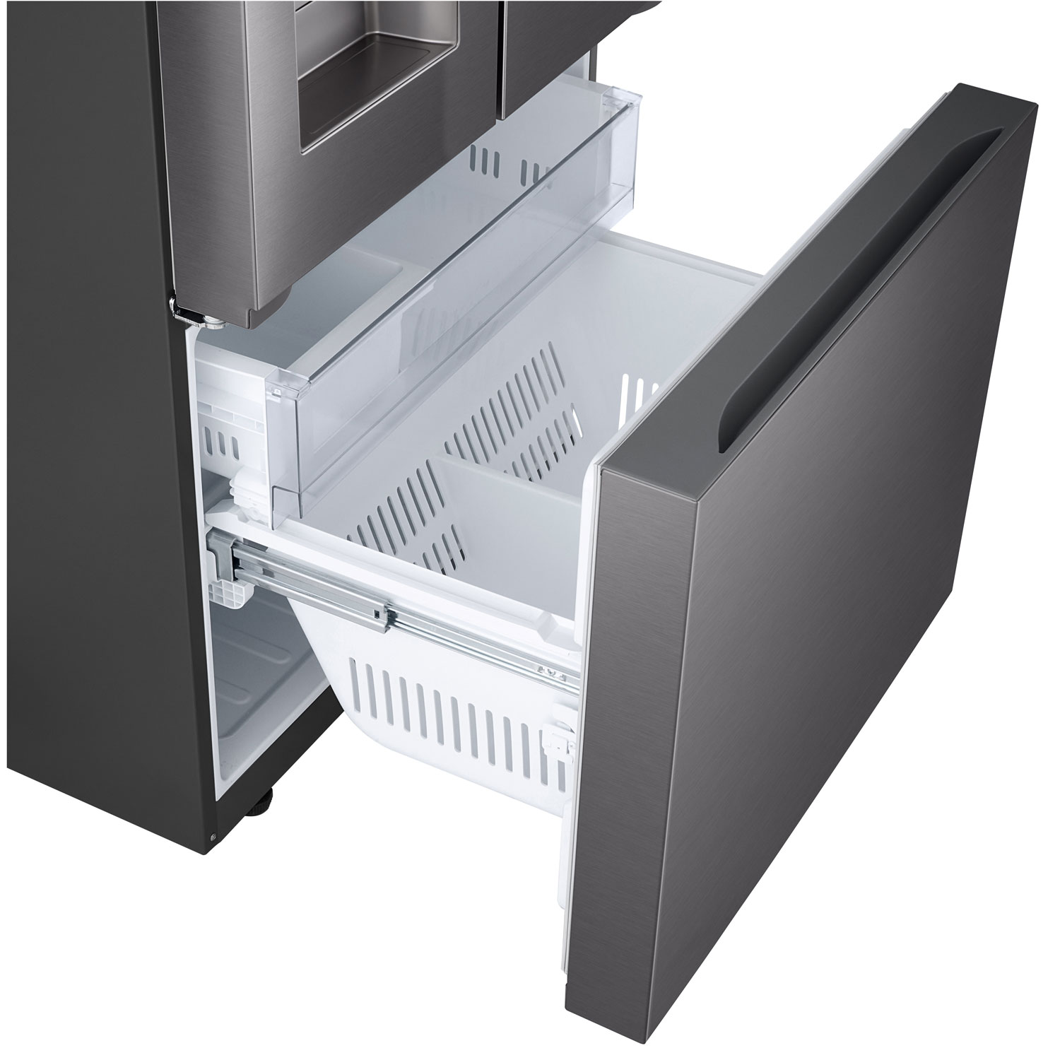 LG 33" 24.5 Cu. Ft. 3-door French Door Refrigerator with Water & Ice Dispenser - Black Stainless