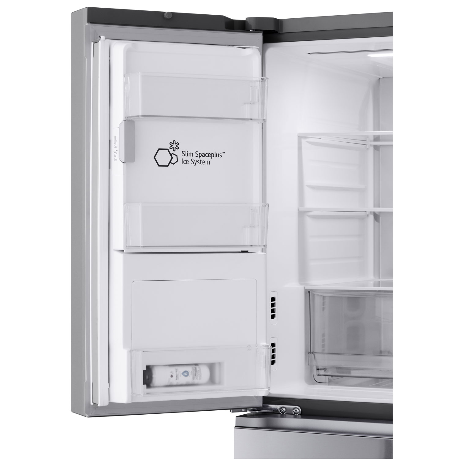 LG 36" 28.6 Cu. Ft. InstaView Standard-Depth MAX French Door Refrigerator with MyColor - Stainless