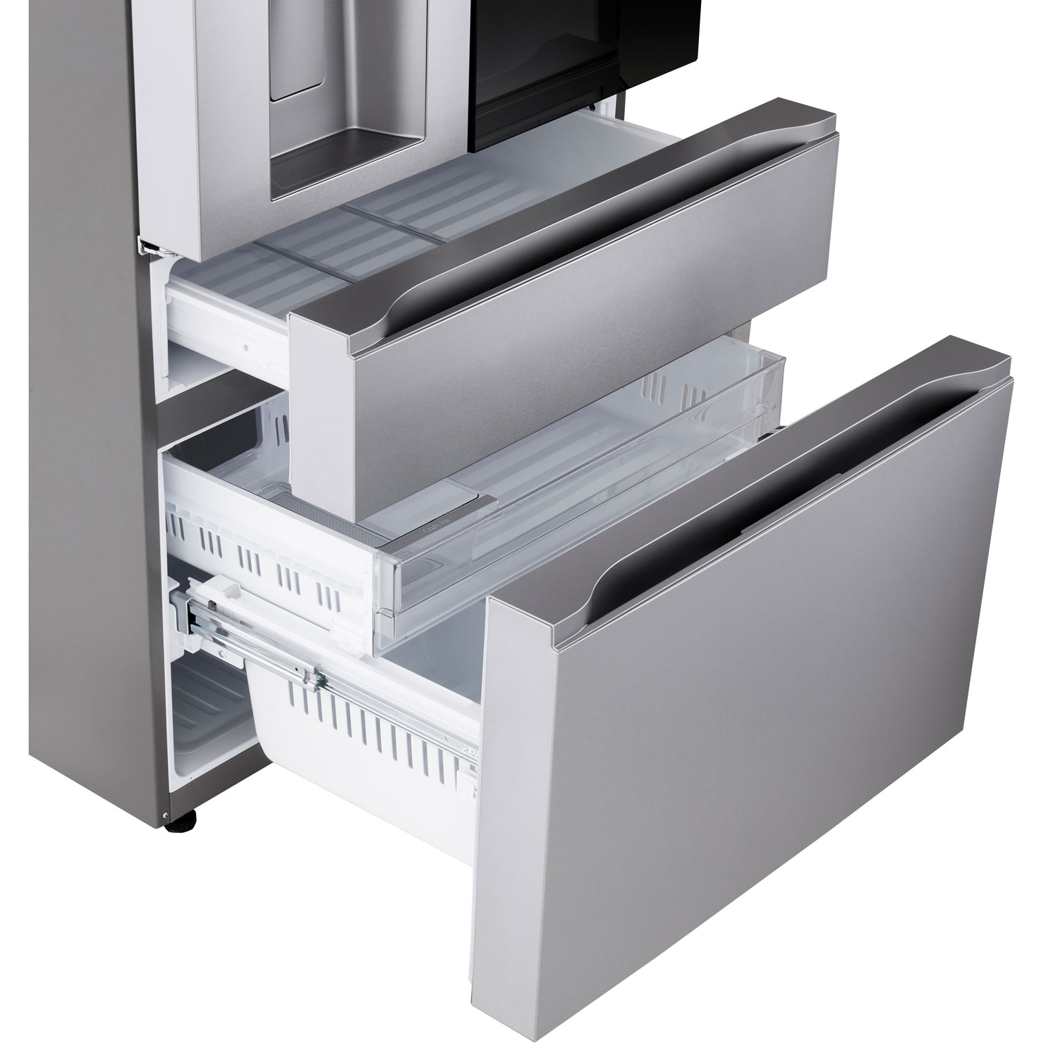 LG 36" 28.6 Cu. Ft. InstaView Standard-Depth MAX French Door Refrigerator with MyColor - Stainless