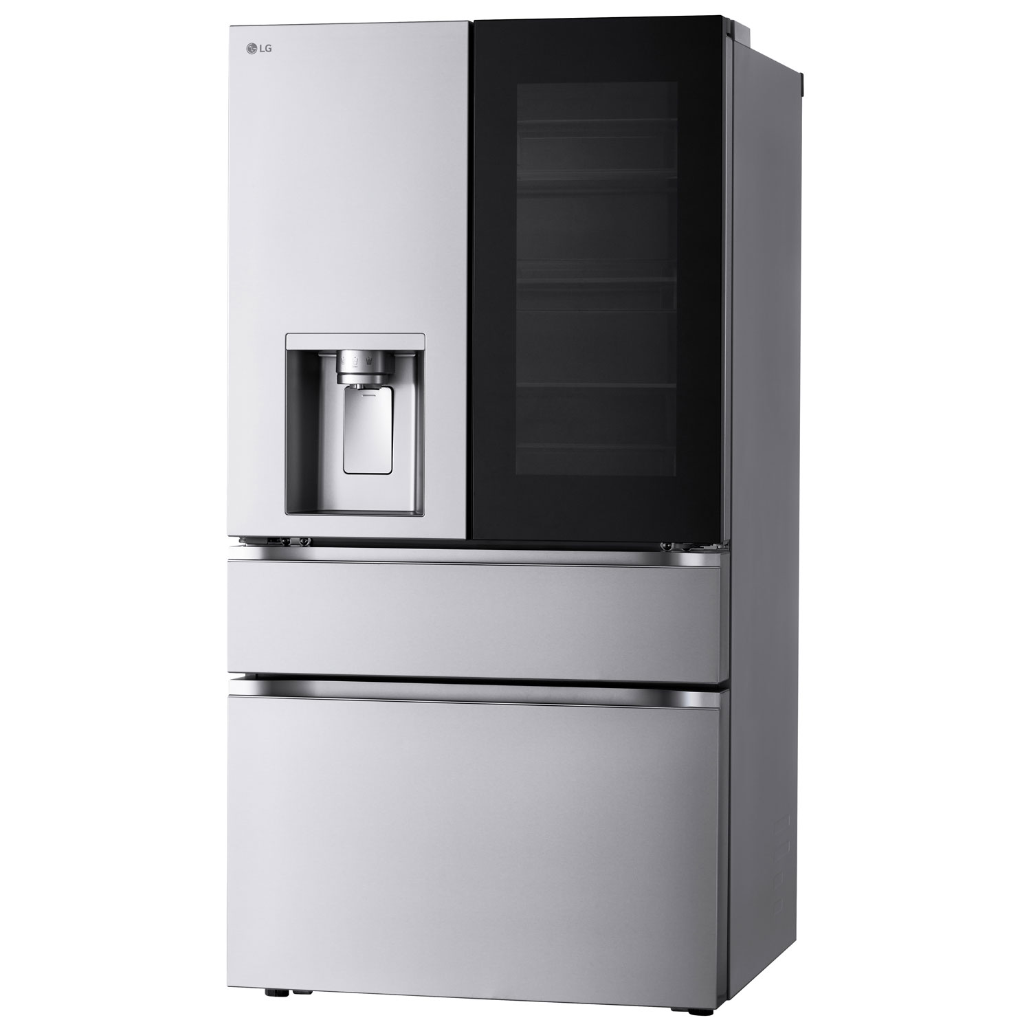 LG 36" 28.6 Cu. Ft. InstaView Standard-Depth MAX French Door Refrigerator with MyColor - Stainless