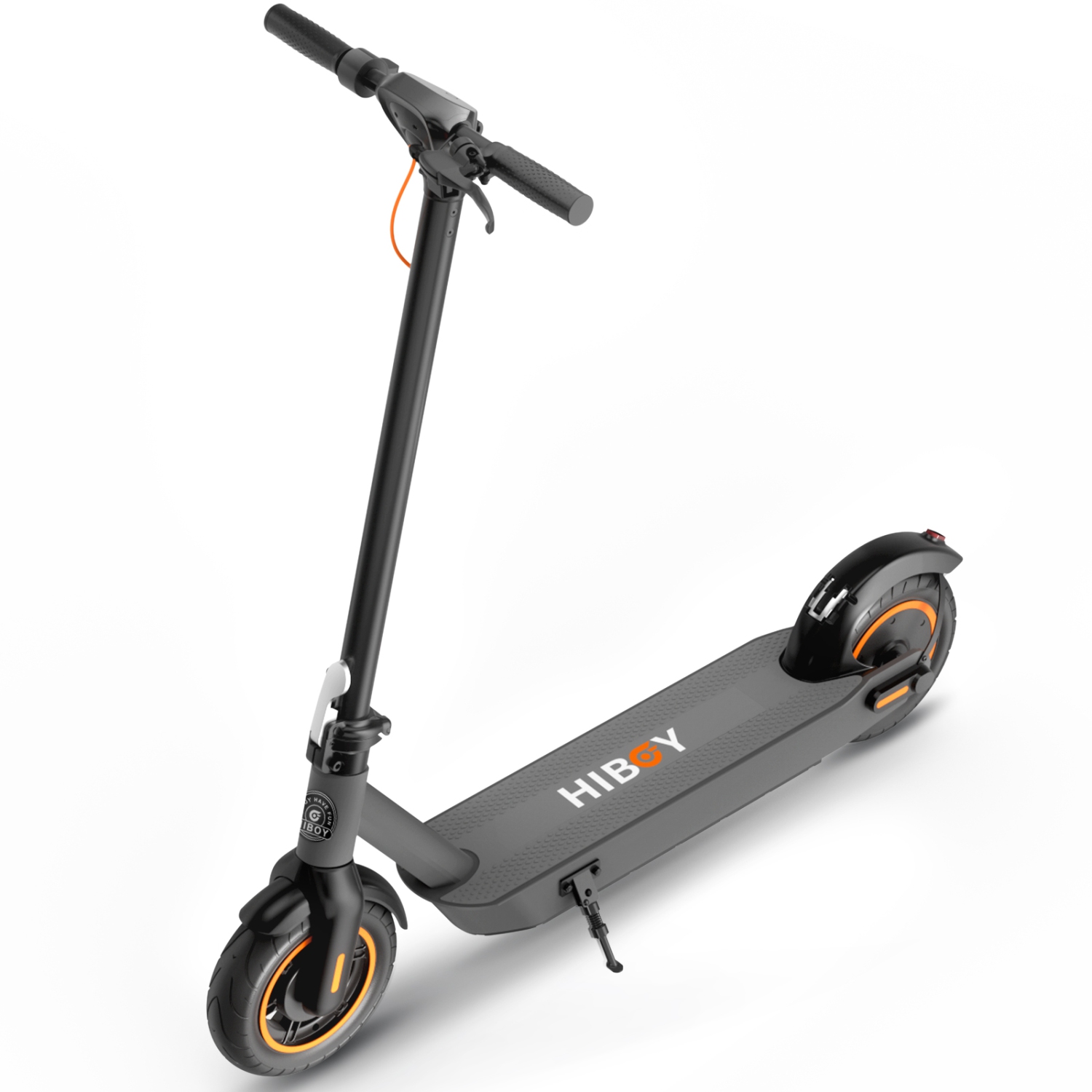 Hiboy S2 MAX Electric Scooter, 500W Motor/ 65km Range/ 31km/h / 10" Pneumatic Tires/ Dual Braking System, Portable and Foldable Commuter E-scooter for Adults (Grey Color)