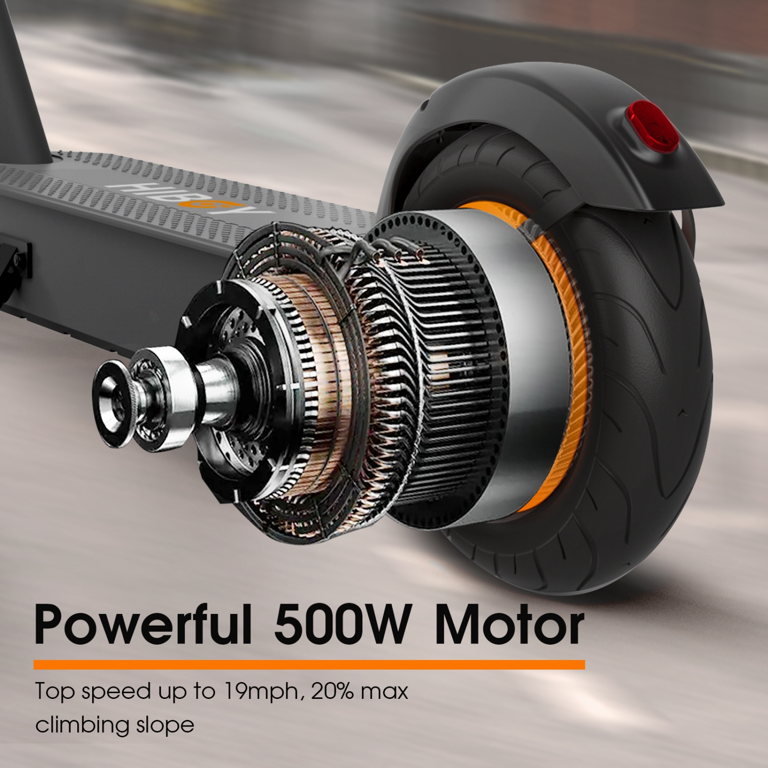 Hiboy S2 MAX Electric Scooter, 500W Motor/ 65km Range/ 31km/h / 10" Pneumatic Tires/ Dual Braking System, Portable and Foldable Commuter E-scooter