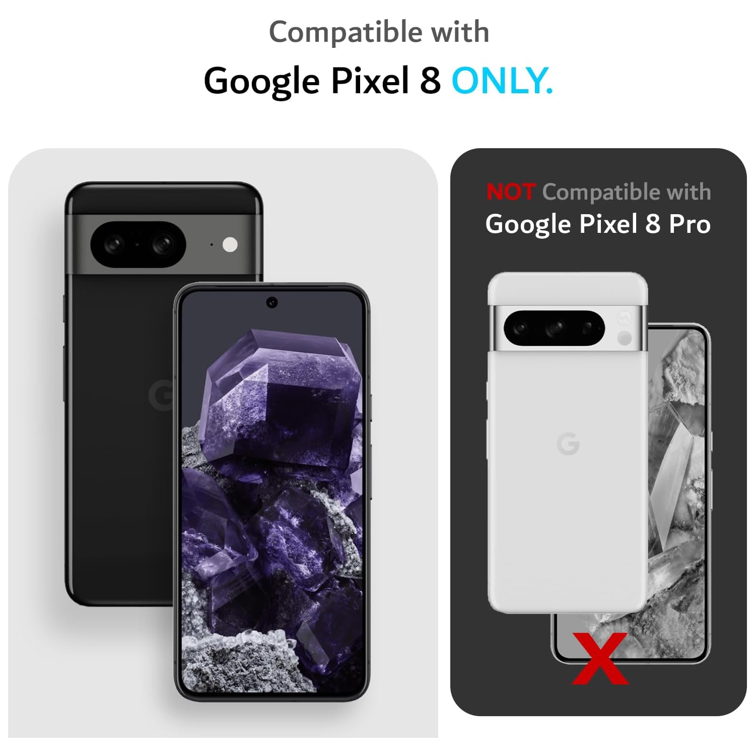 Étui MergeGrip de TUDIA compatible avec MagSafe pour Pixel 8 de Google - Lys verts