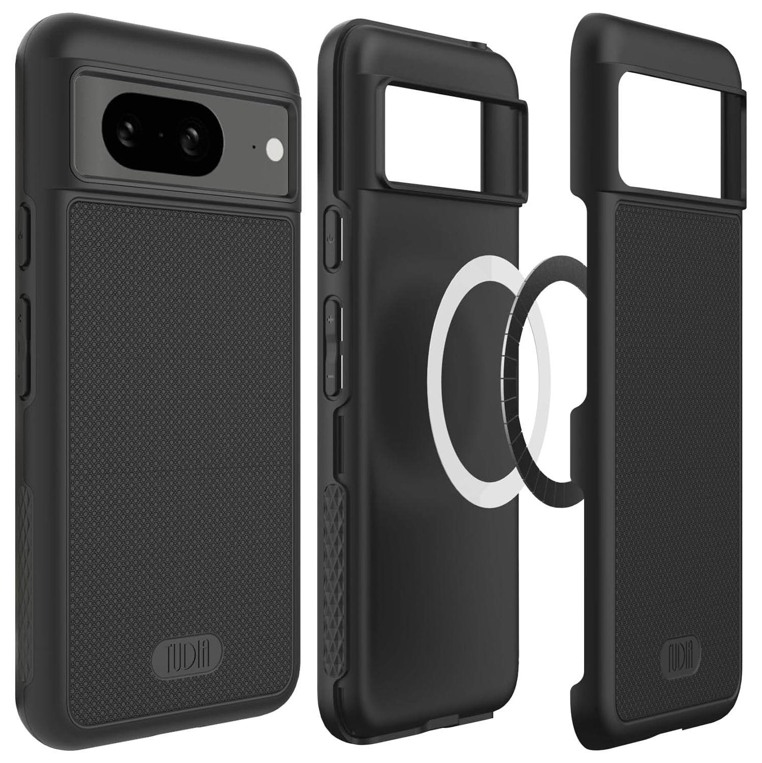 Étui MergeGrip de TUDIA compatible avec MagSafe pour Pixel 8 de Google - Noir mat