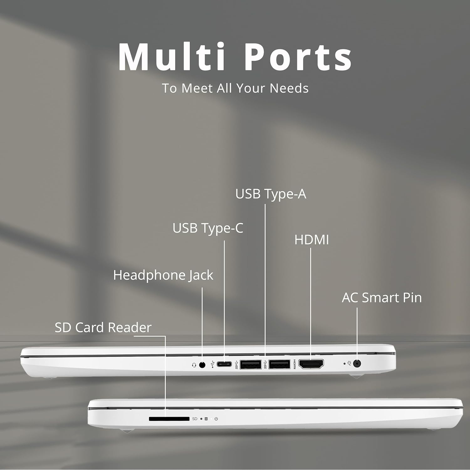 HP Premium 14" Stream HD Laptop, Intel Celeron N4120 , 16GB RAM, 64GB eMMC, Webcam, UHD Graphics, Bluetooth, WiFi, HDMI, 1 Year Office 365, Win 11s,