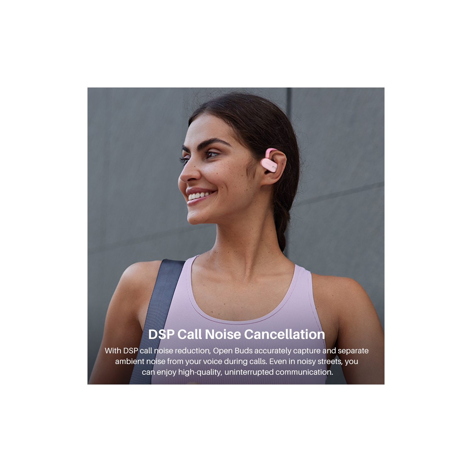 Écouteurs boutons sans fil autonomes OpenBuds de TOZO avec ajustement multi-angle Bluetooth 5,3 et conception à deux axes pour des appels