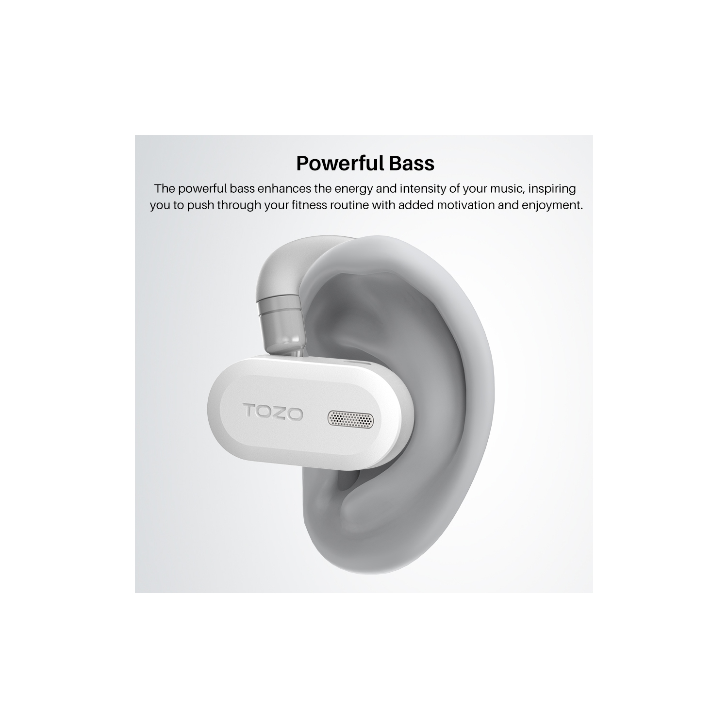 TOZO OpenBuds True Open Ear Wireless Earbuds with Multi-Angle Adjustment Bluetooth 5.3 Headphones with Dual-Axis Design for Long-Lasting Comfort