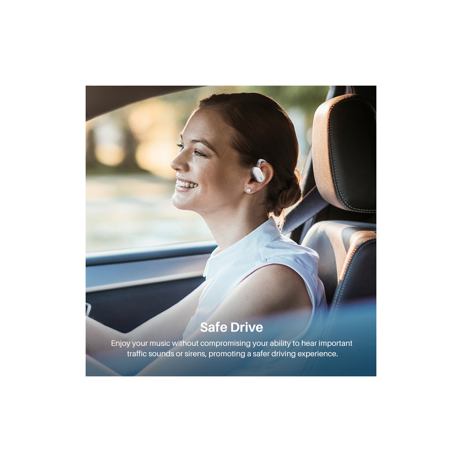 TOZO OpenBuds True Open Ear Wireless Earbuds with Multi-Angle Adjustment Bluetooth 5.3 Headphones with Dual-Axis Design for Long-Lasting Comfort