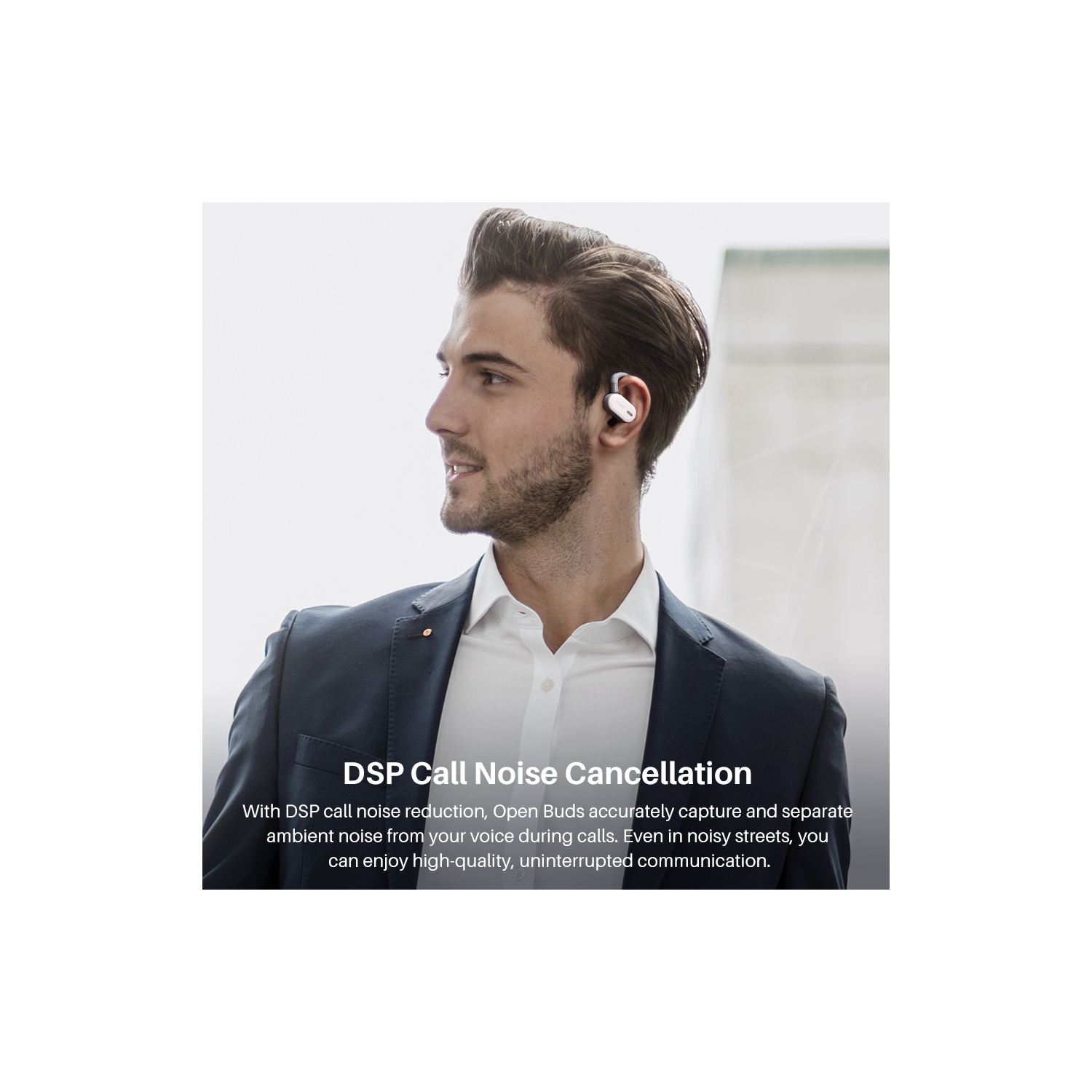 TOZO OpenBuds True Open Ear Wireless Earbuds with Multi-Angle Adjustment Bluetooth 5.3 Headphones with Dual-Axis Design for Long-Lasting Comfort