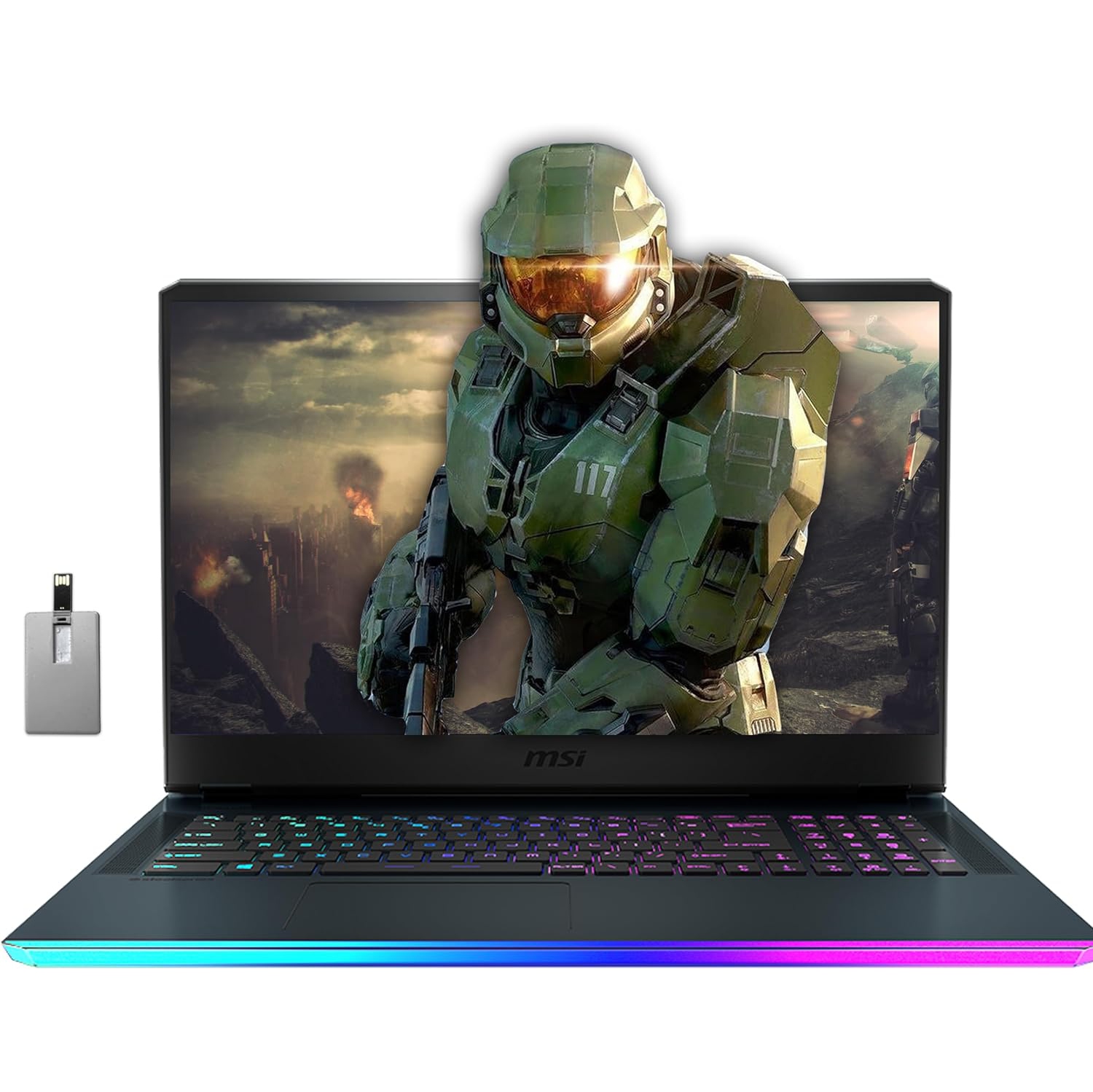 MSI GE76 Raider 17.3" FHD 144Hz Gaming Laptop, Intel Core i7-12700H, GeForce RTX 3060 Graphics, 1TB PCIe SSD, 32GB RAM, Backlit Keyboard, FHD Webcam, Win11 Pro, 32GB USB Card