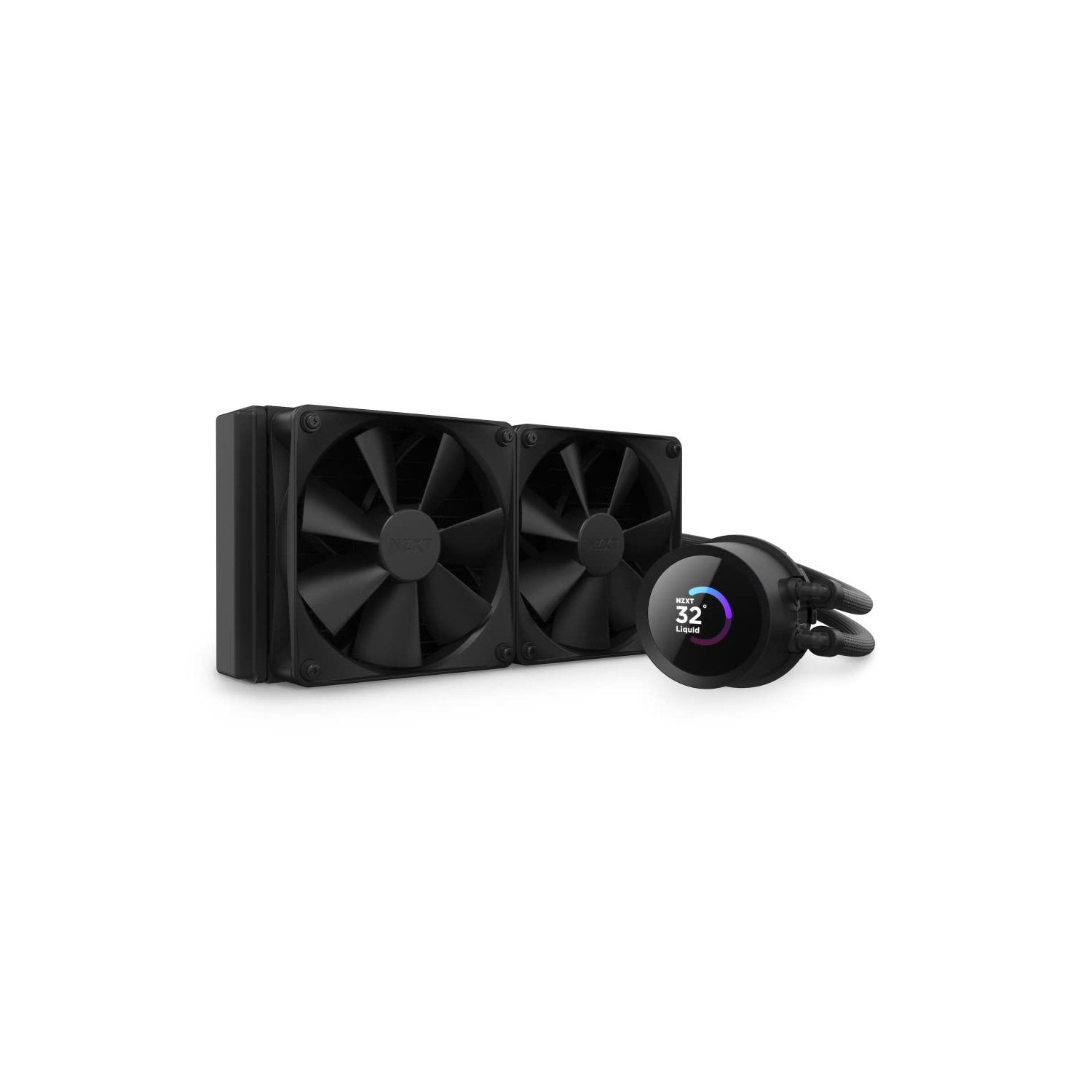 B0BY3HNXMS– NZXT Kraken 240 - RL-KN-240-B1 - 240mm AIO CPU Liquid Cooler - Customizable 1.54" Square LCD Display for Images