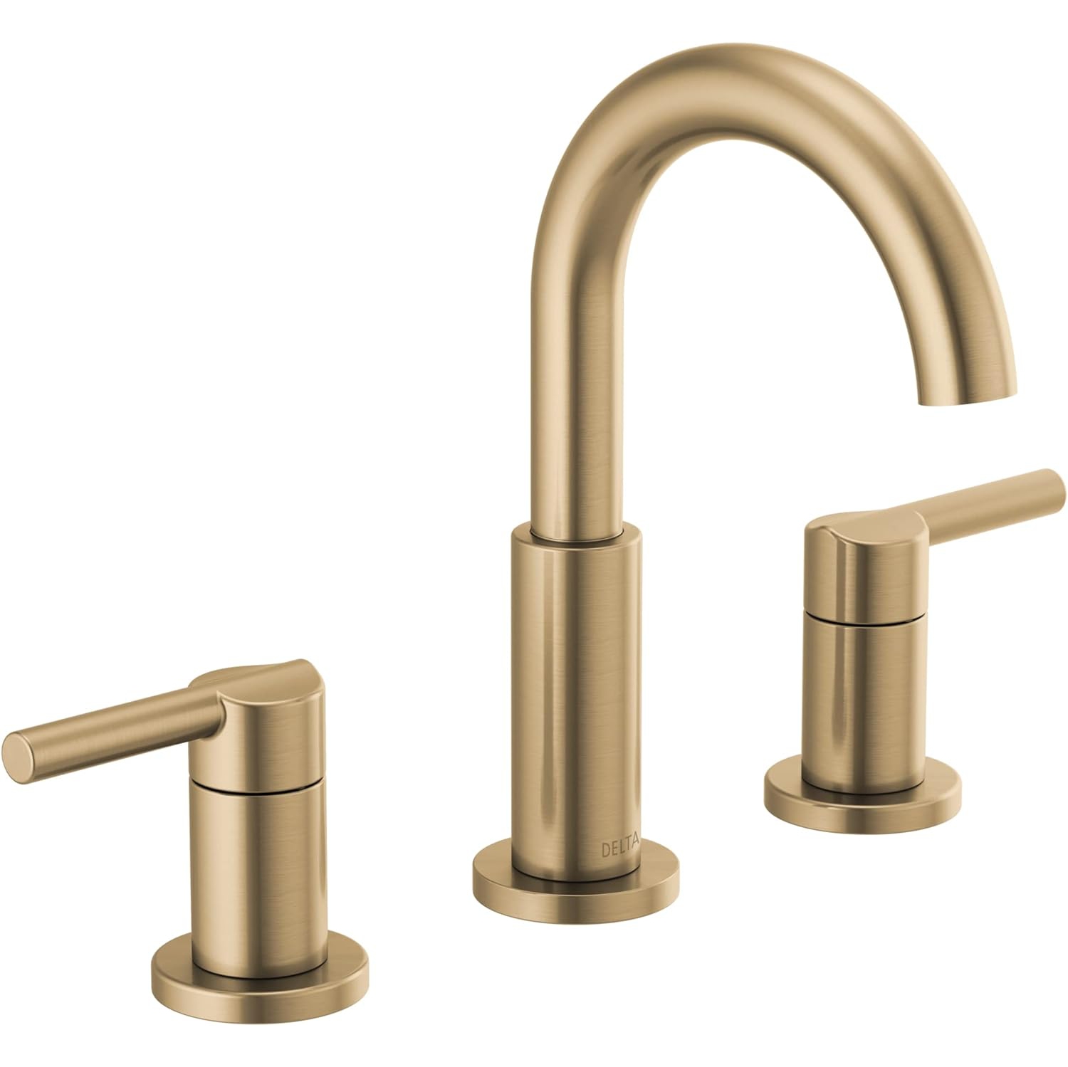 Robinet de lavabo Delta Nipoli, large, 3 trous, robinet de lavabo de salle de bain doré, drain, bronze champagne 35749LF-CZ