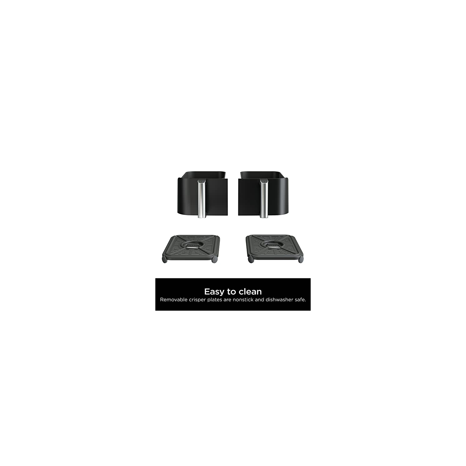 Ninja Foodi DZ090C 5-in-1, 6-qt. 2-Basket Air Fryer with DualZone Technology, Black