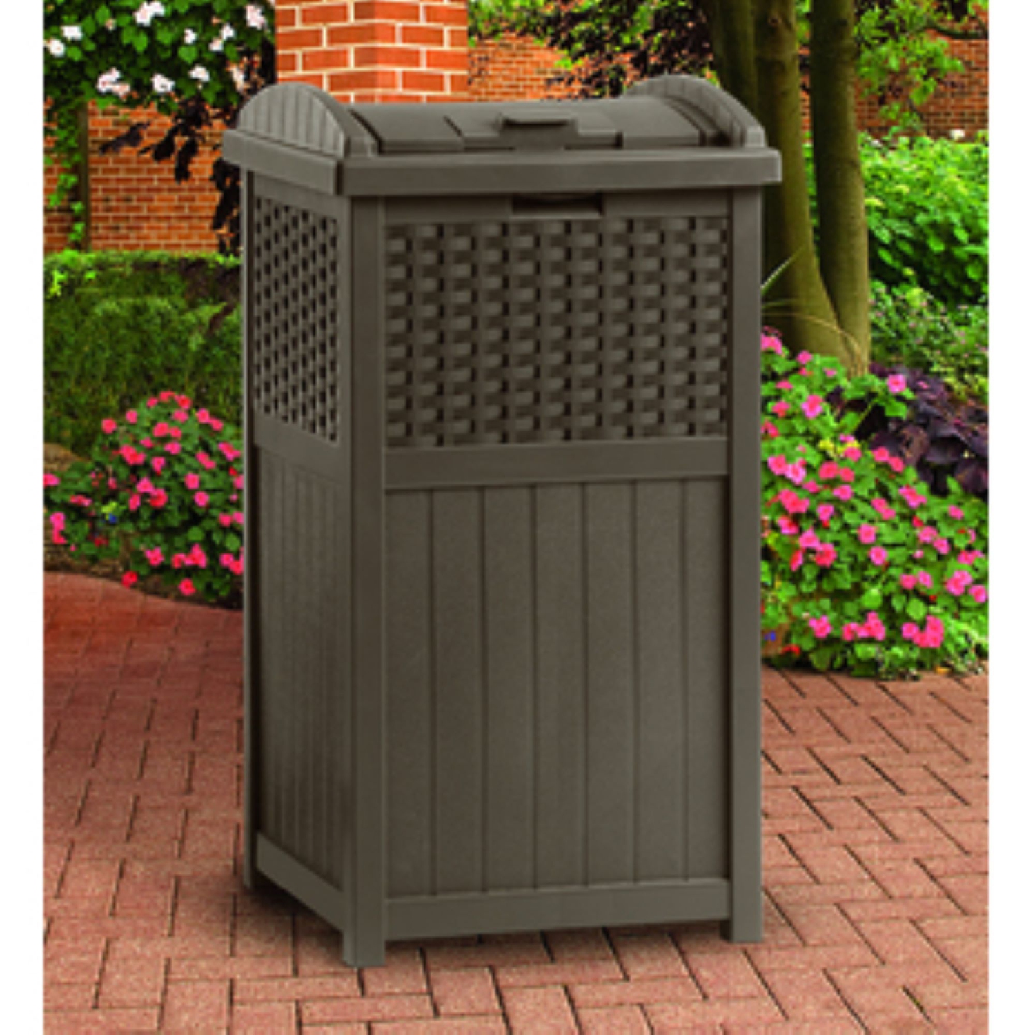Suncast - Wicker Trash Hideaway® - Java