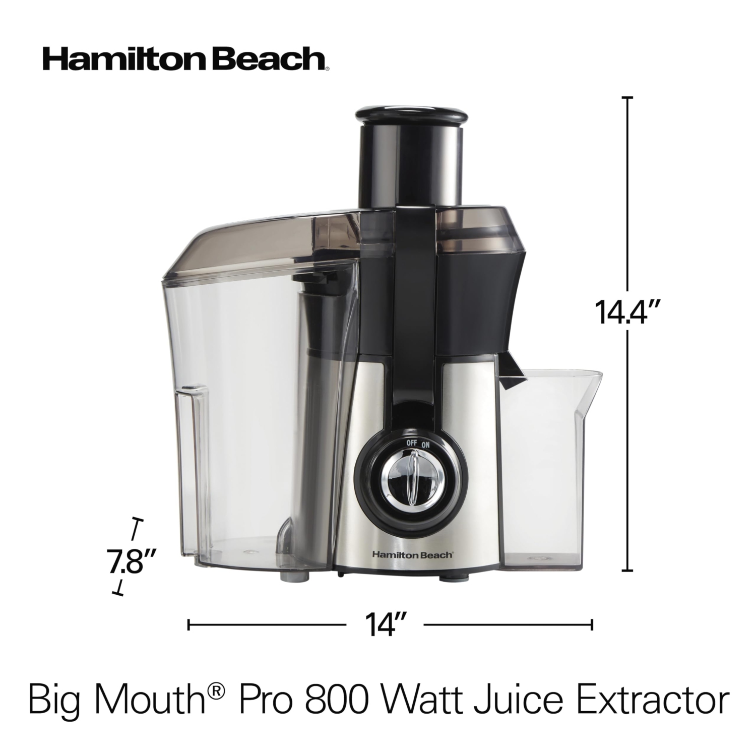 Hamilton Beach – extracteur de jus Big Mouth® Pro 800 watts, 67608Z