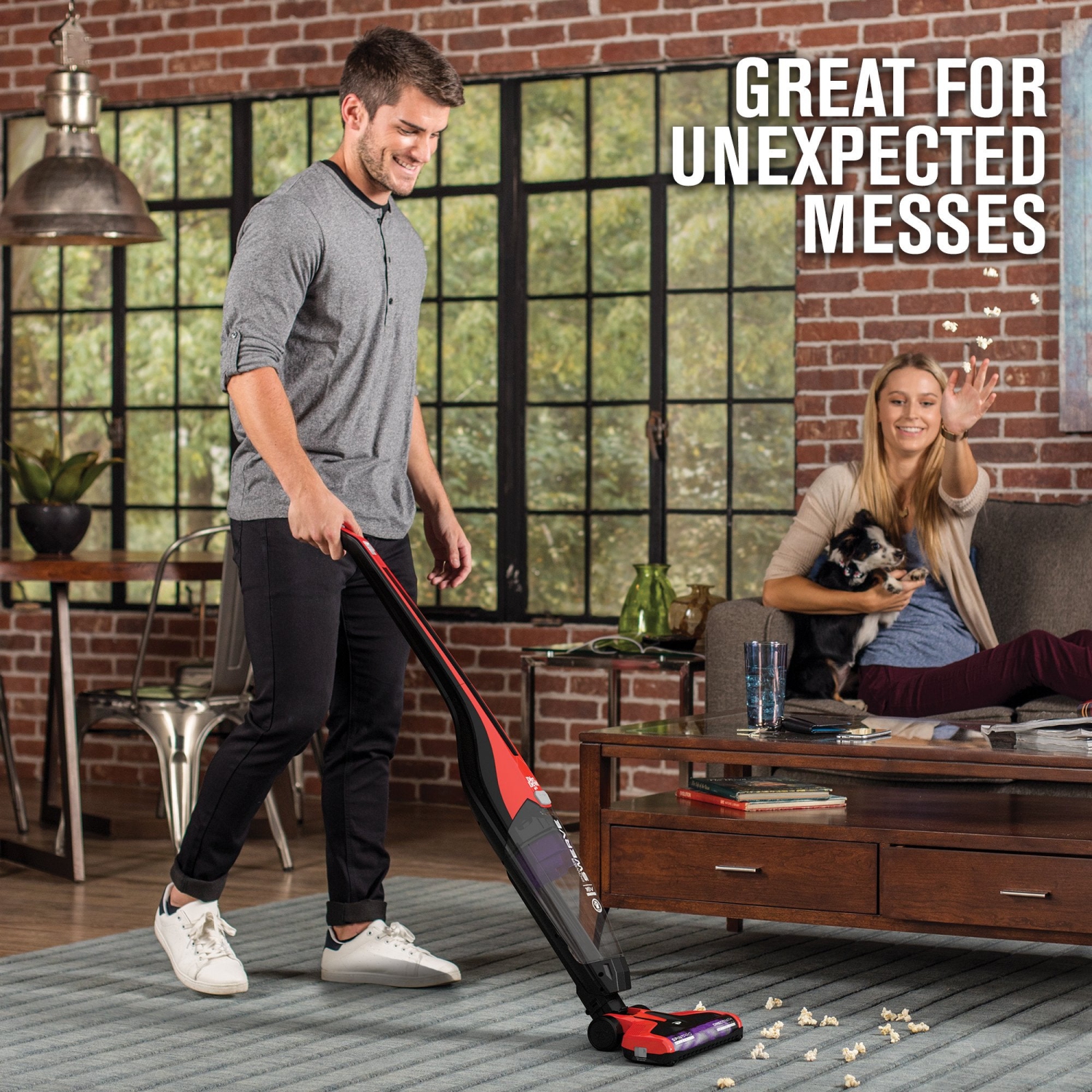Dirt Devil Power Swerve Pet, Lightweight Cordless Stick Upright Vacuum Cleaner, for Carpet and Hard Floors, BD22052V, ..