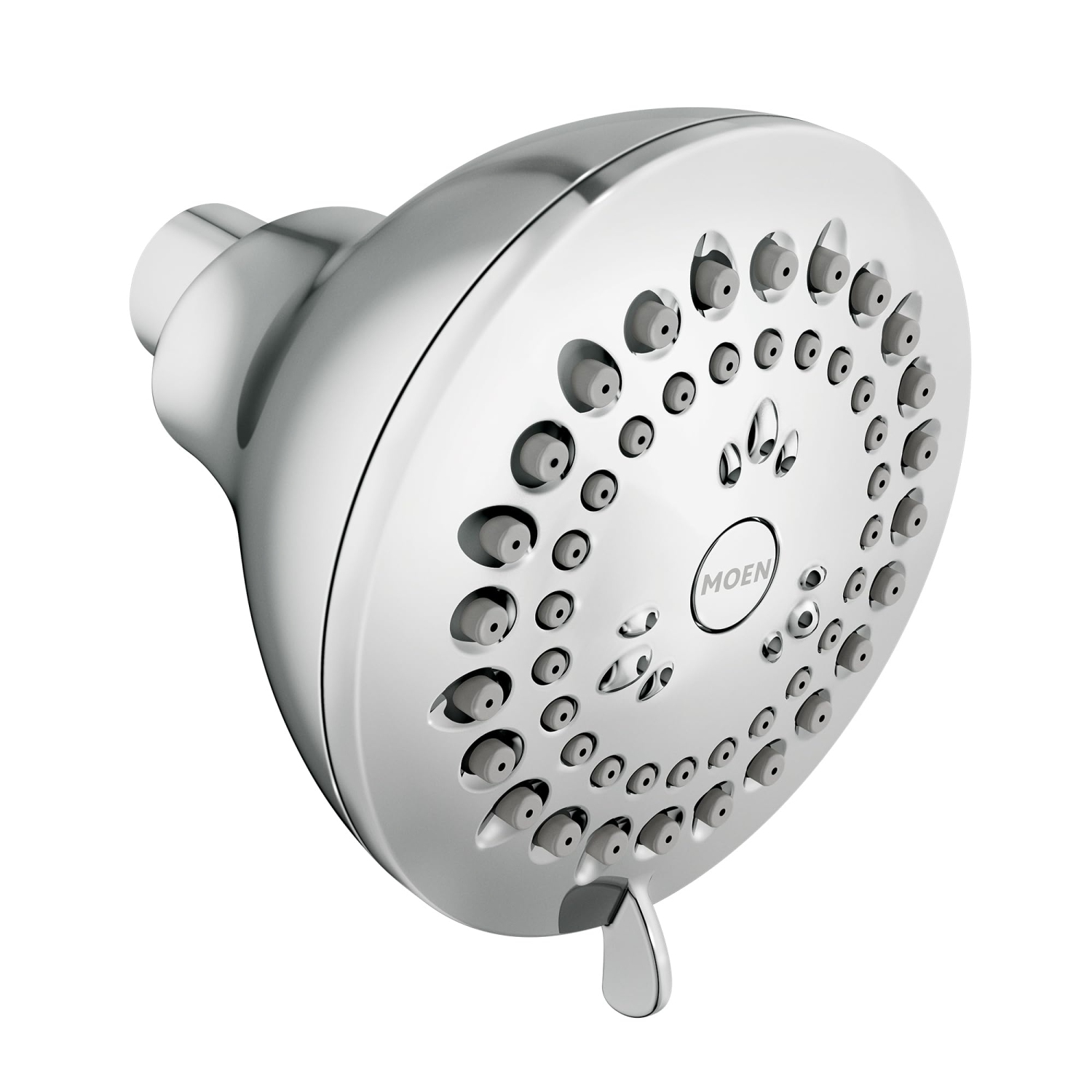 Moen Adler Chrome 3.5-Inch 4-Function Showerhead with Various High-Pressure Options, Pressure Boosting Shower Head, 23..