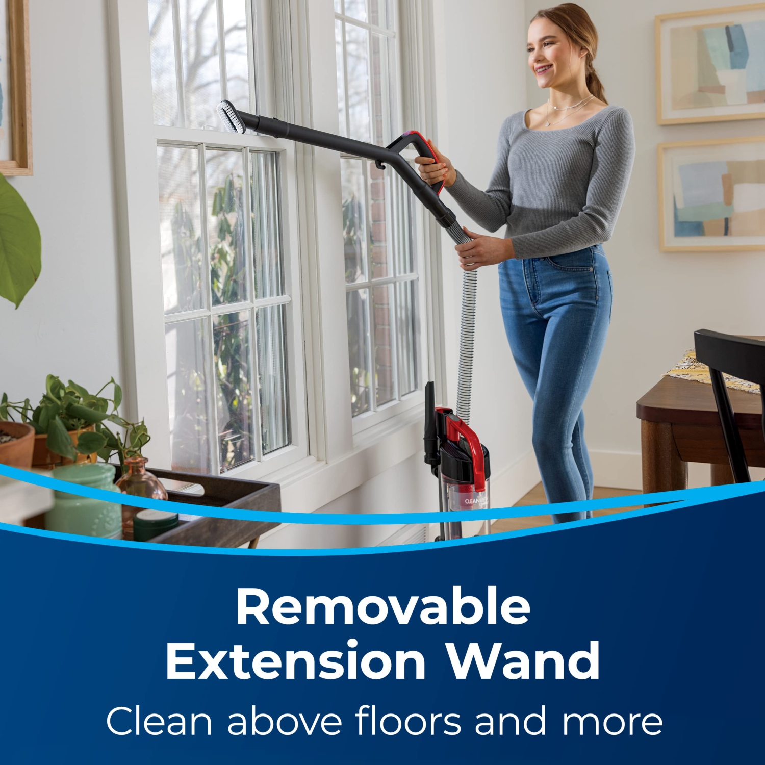 Aspirateur vertical compact BISSELL CleanView, rouge 3508&nbsp;B