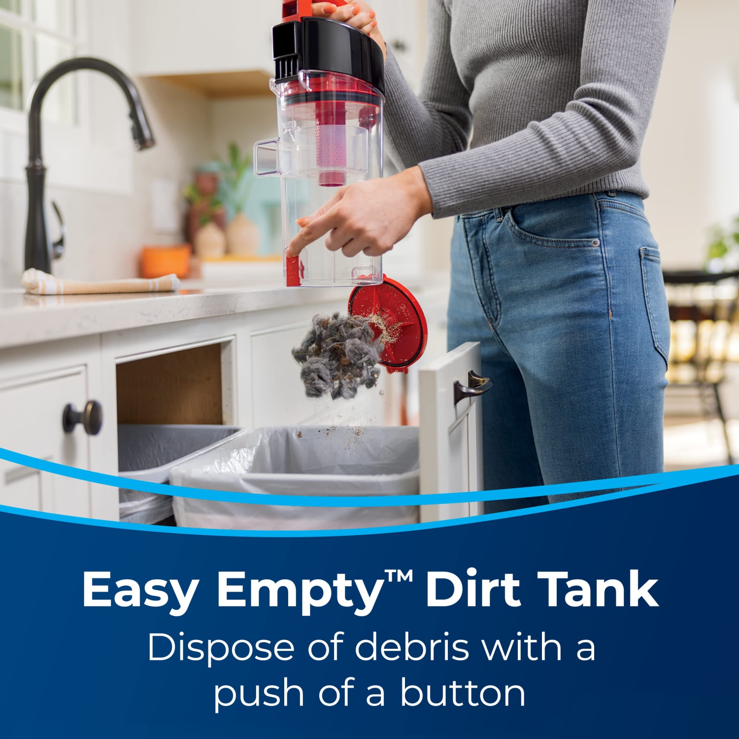 Aspirateur vertical compact BISSELL CleanView, rouge 3508&nbsp;B