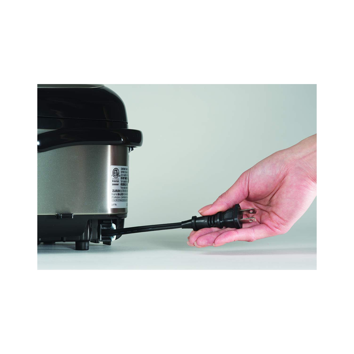 Zojirushi – Cuiseur à riz et réchaud à micom NS-LGC05XB, 3 tasses, acier inoxydable noir