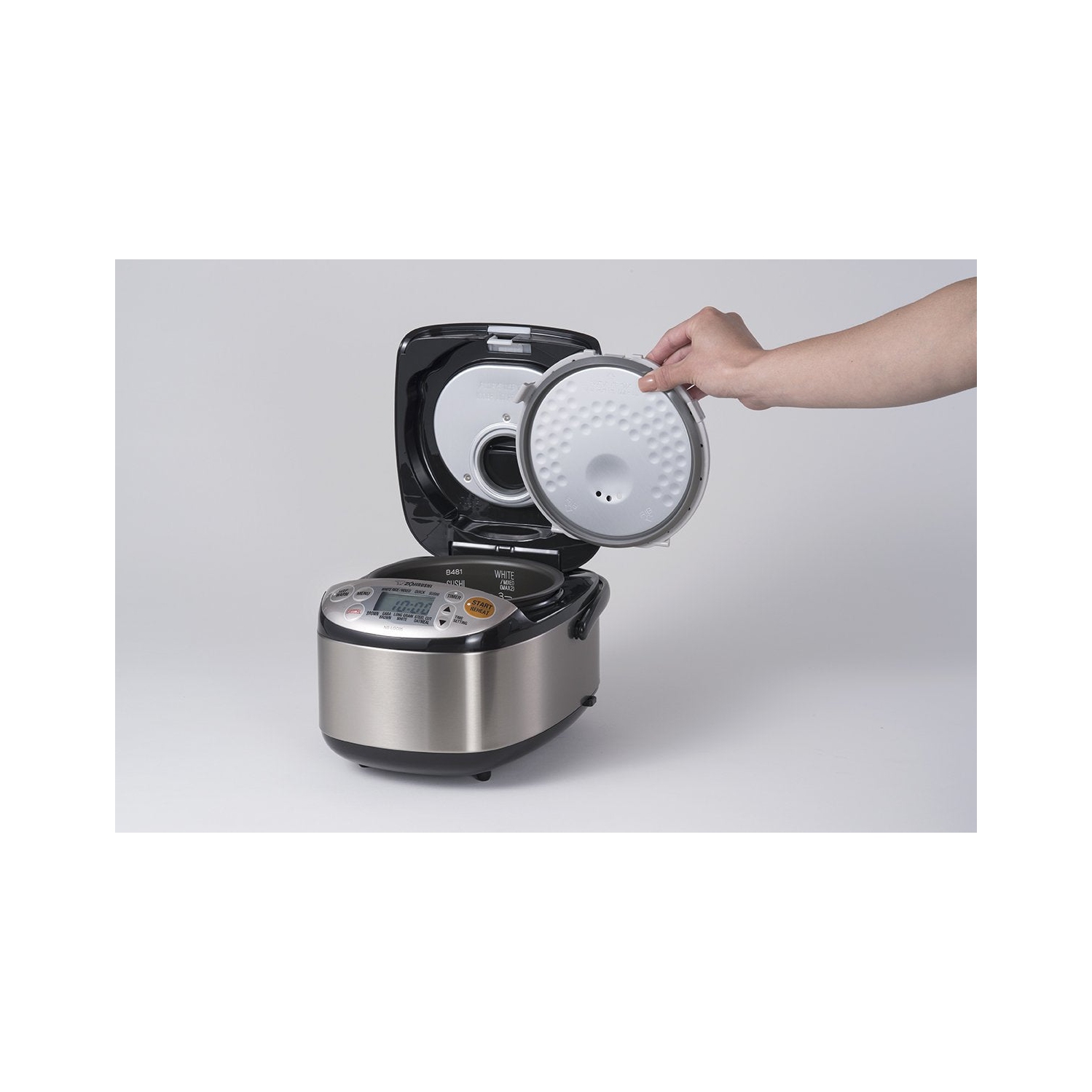 Zojirushi – Cuiseur à riz et réchaud à micom NS-LGC05XB, 3 tasses, acier inoxydable noir