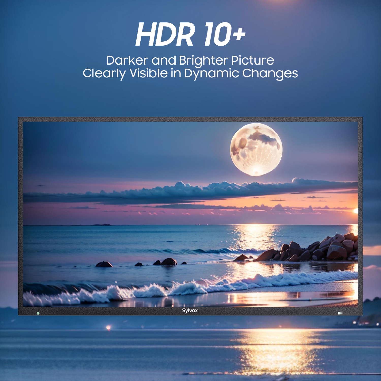 SYLVOX Outdoor TV, 65'' QLED Smart TV, IP55 Waterproof, Dolby Atmos HDR 10, Voice Remote,1000nits Weatherproof Television, Chromecast Built-in for