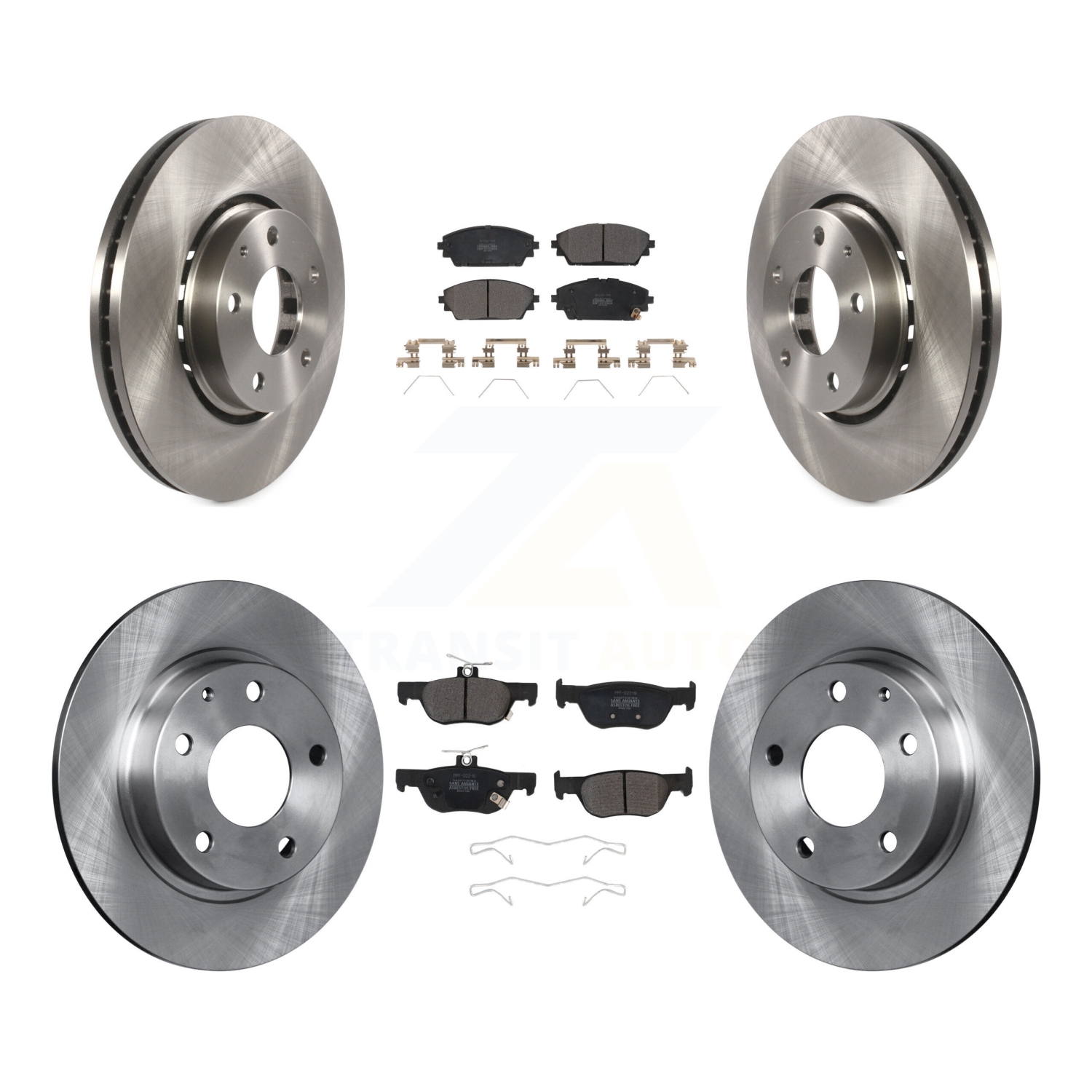 Front Rear Brake Rotors Semi-Metallic Pad Kit For Mazda 3 Vehicles Manufactured In Mexico K8F-103974