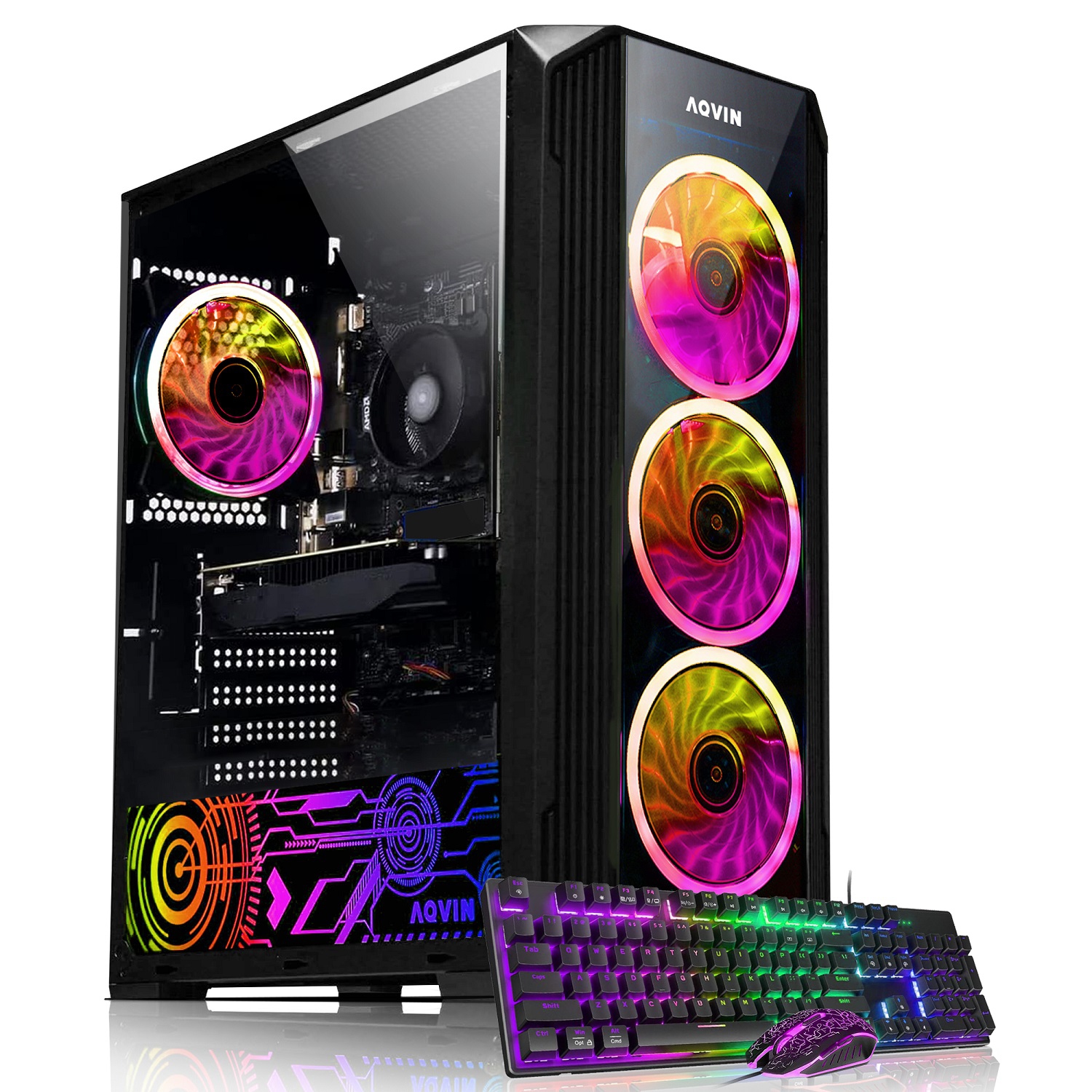 Ordinateur de jeu AQVIN ZForce | NVIDIA GeForce RTX 3050 6&nbsp;Go | processeur Ryzen 7 d'AMD | mémoire vive 16&nbsp;Go DDR4 | disque SSD 1&nbsp;To |