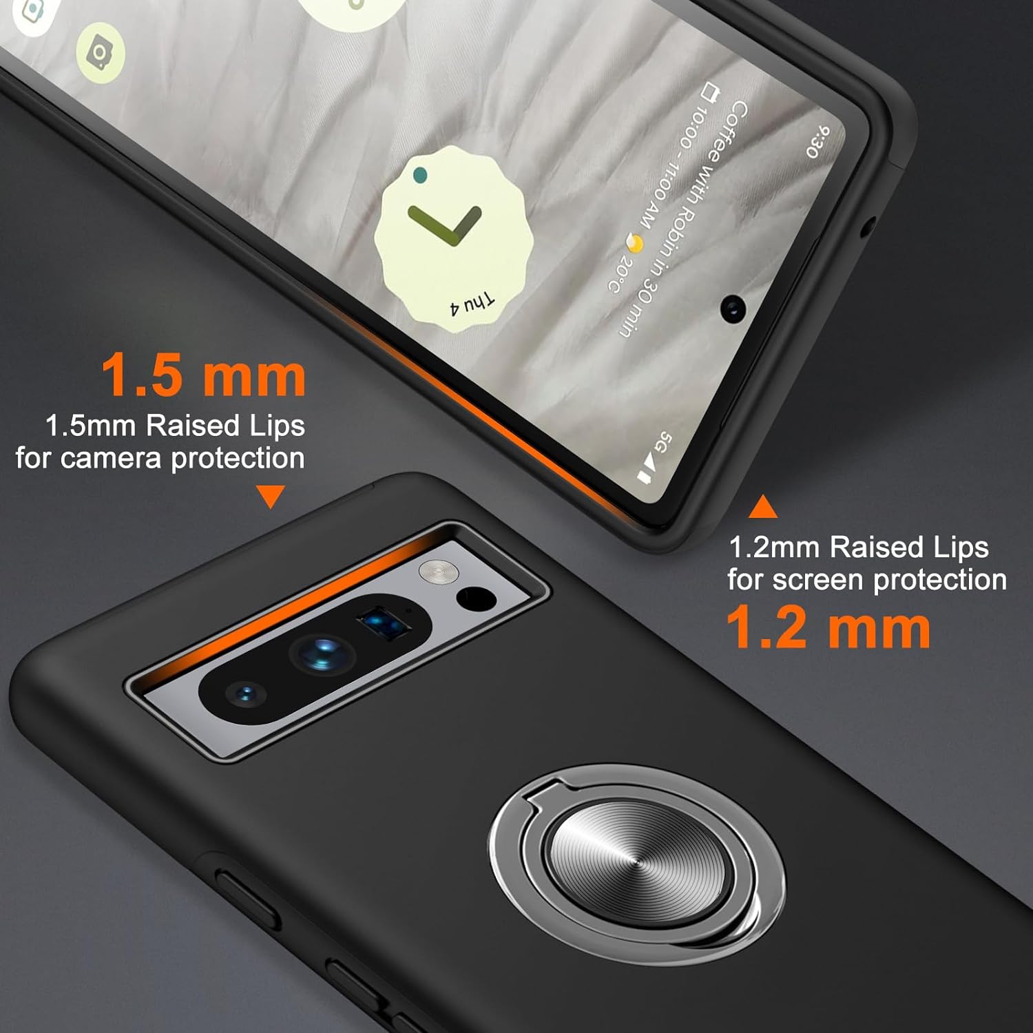 [CS] Étui avec support magnétique hybride invisible pour Pixel 8&nbsp;A de Google, violet