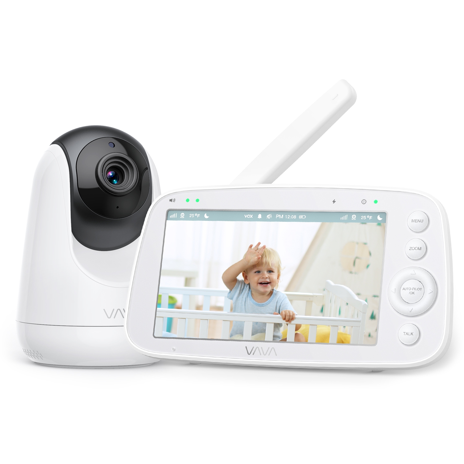 VAVA 5.5" 1080P HD Video Baby Monitor, Night Vision, Zoom/Pan/Tilt & 2-Way Audio (IH019)