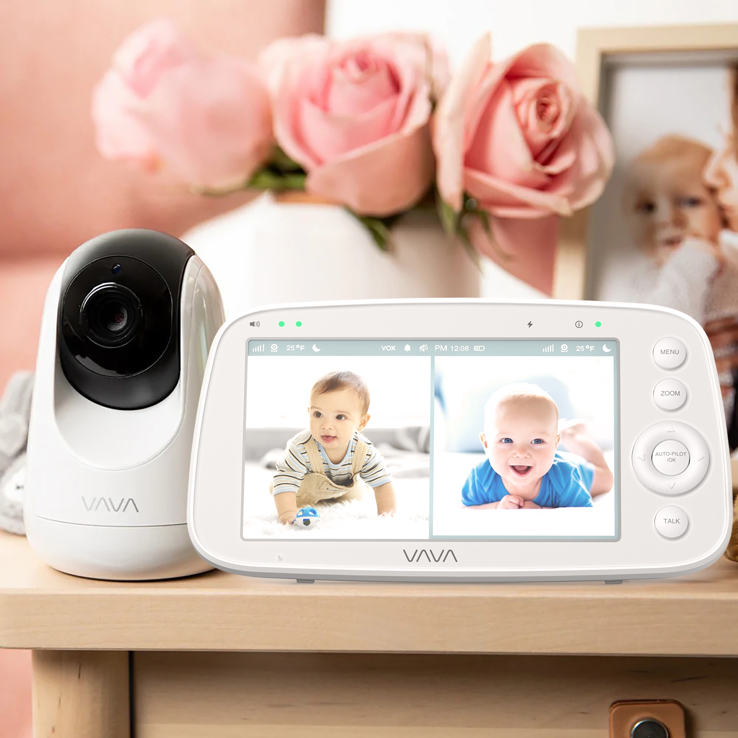 VAVA 5.5" 1080P HD Video Baby Monitor, Night Vision, Zoom/Pan/Tilt & 2-Way Audio