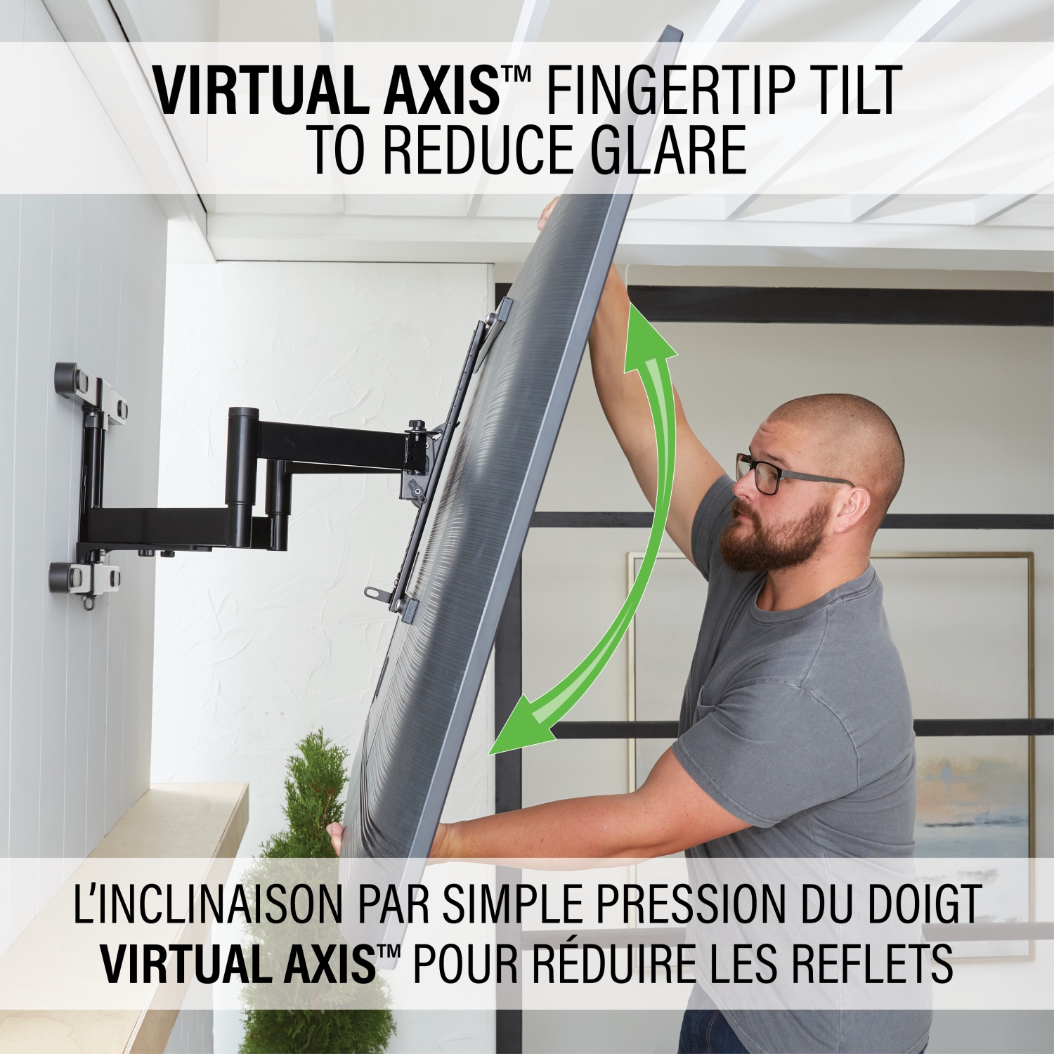 Support mural articulé de Sanus pour téléviseur de Outdoor40 à 85 po