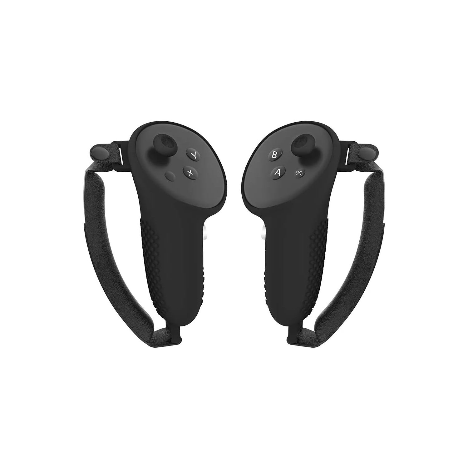 navor 7 in 1 Silicone Protective Case Cover Set for Meta Quest 3 VR Accessories Headset Controller Shell, Eyes, Face, Grip Button & Lens Cover-Black