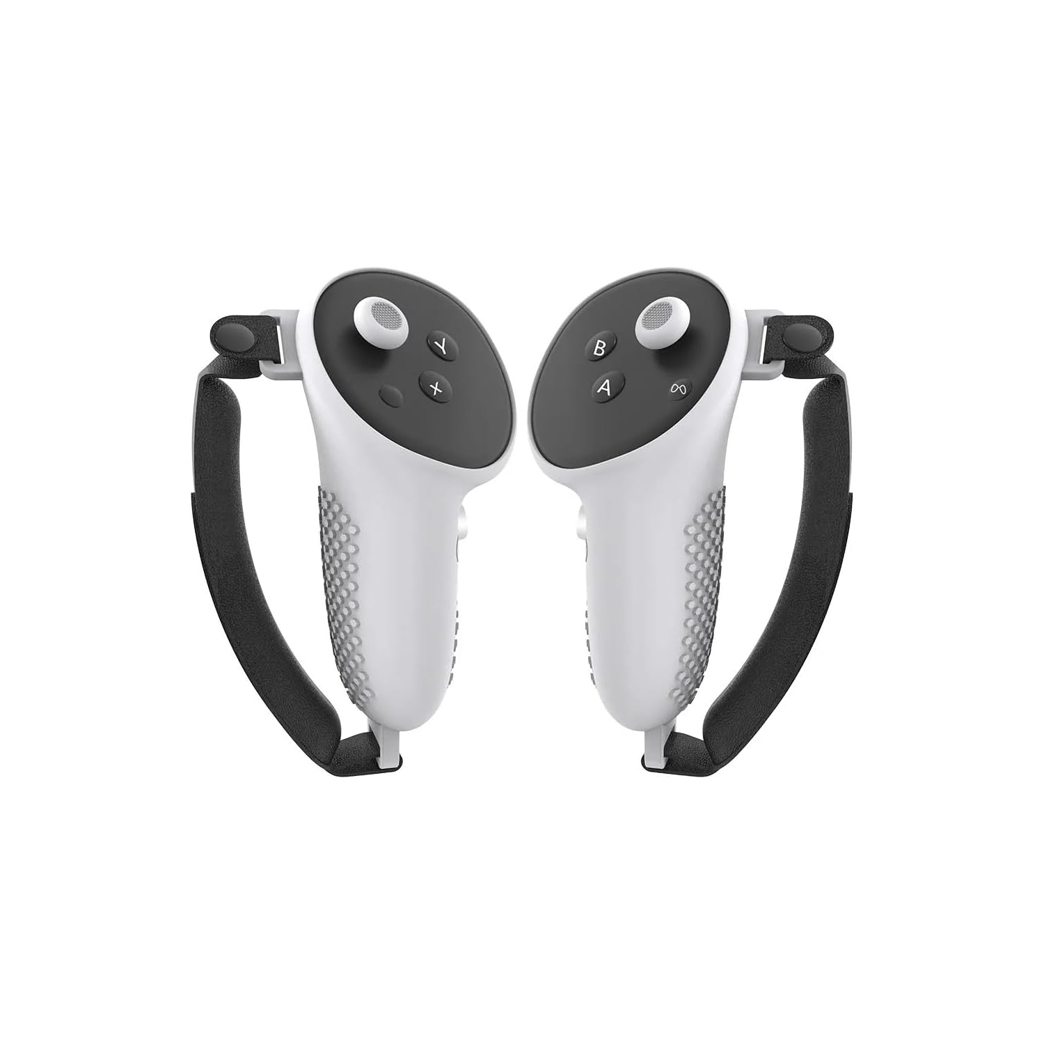 navor 7 in 1 Silicone Protective Case Cover Set for Meta Quest 3 VR Accessories Headset Controller Shell, Eyes, Face, Grip Button & Lens Cover-White