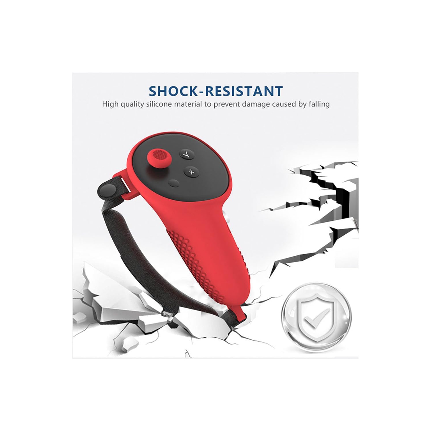 Étui protecteur en silicone 7-en-1 de Navor pour accessoires de réalité virtuelle Meta Quest 3 coque, yeux, visage, bouton de prise et