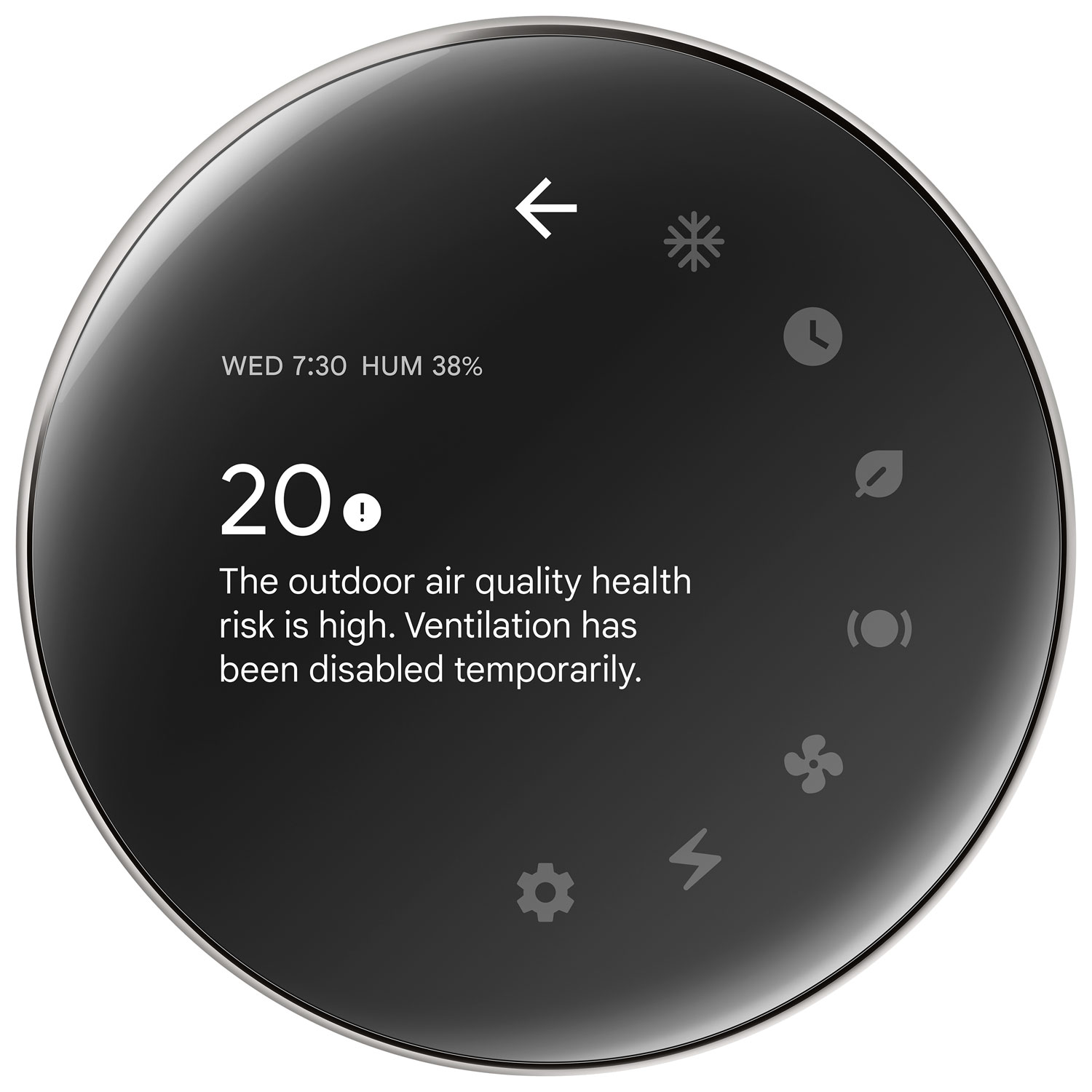 Google Nest Wi-Fi Smart Learning Thermostat - Polished Silver