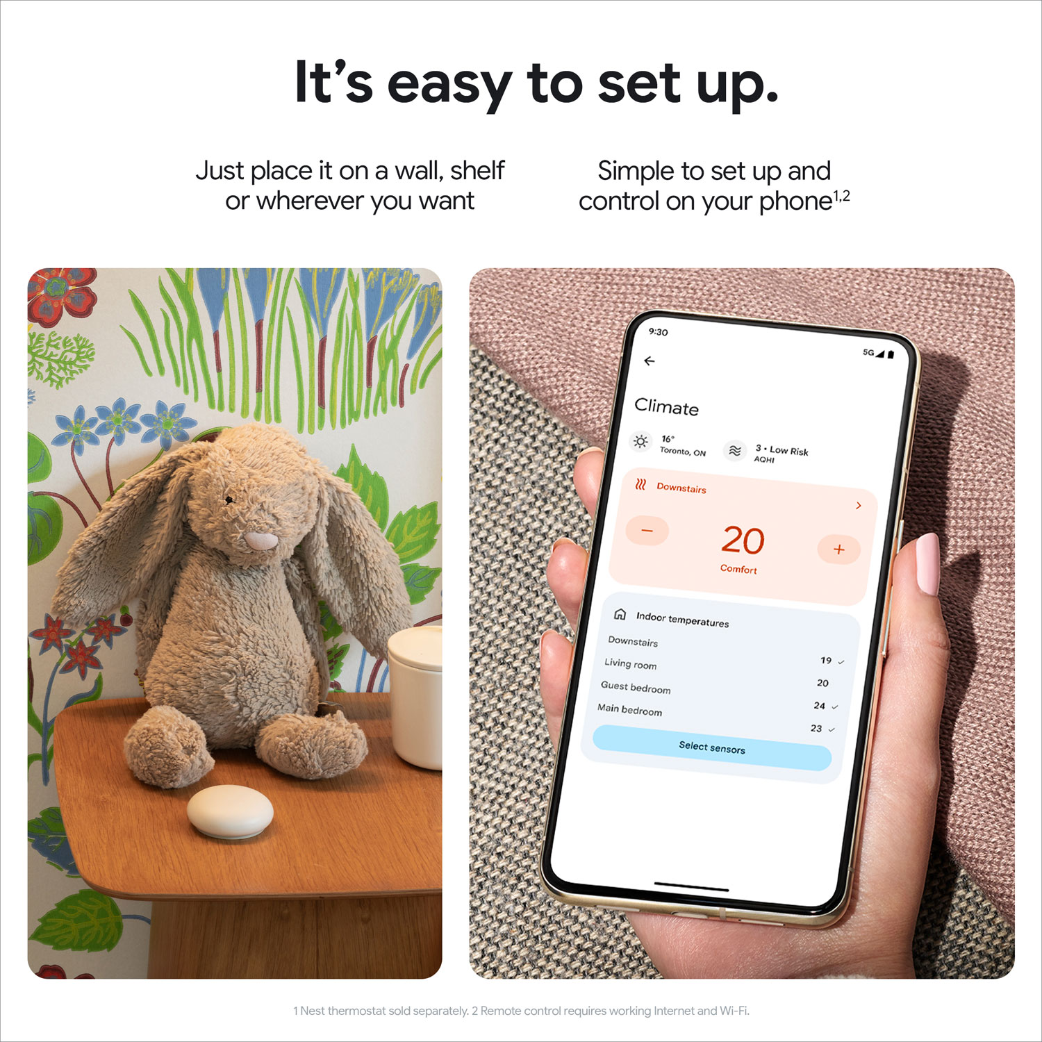Google Nest Temperature Sensor - Porcelain
