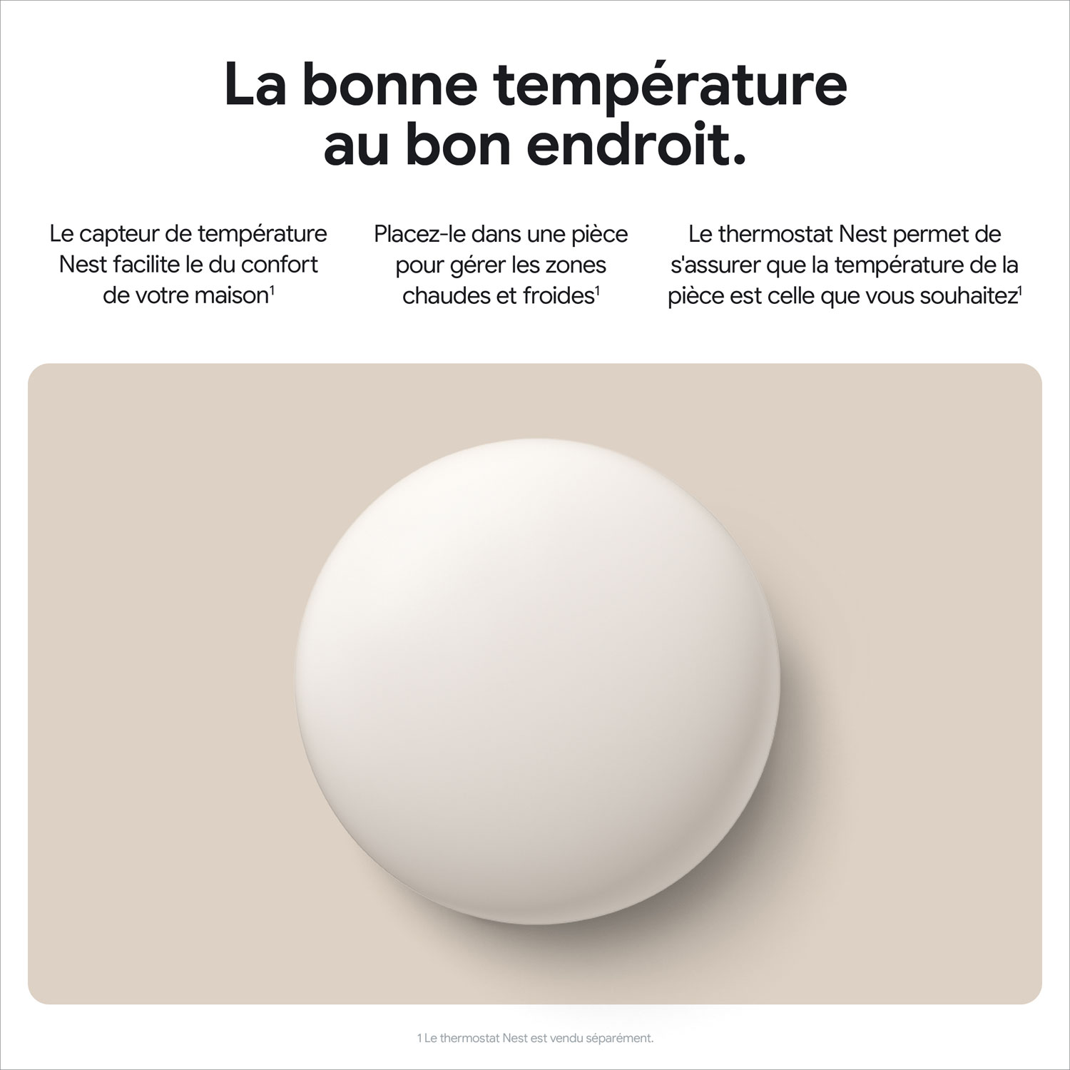 Google Nest Temperature Sensor - Porcelain