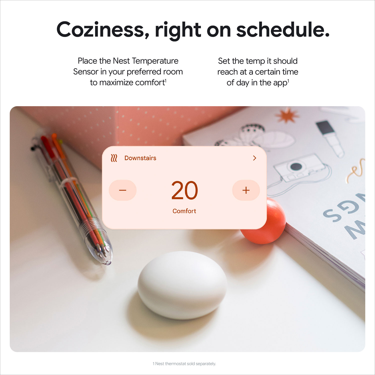Google Nest Temperature Sensor - Porcelain