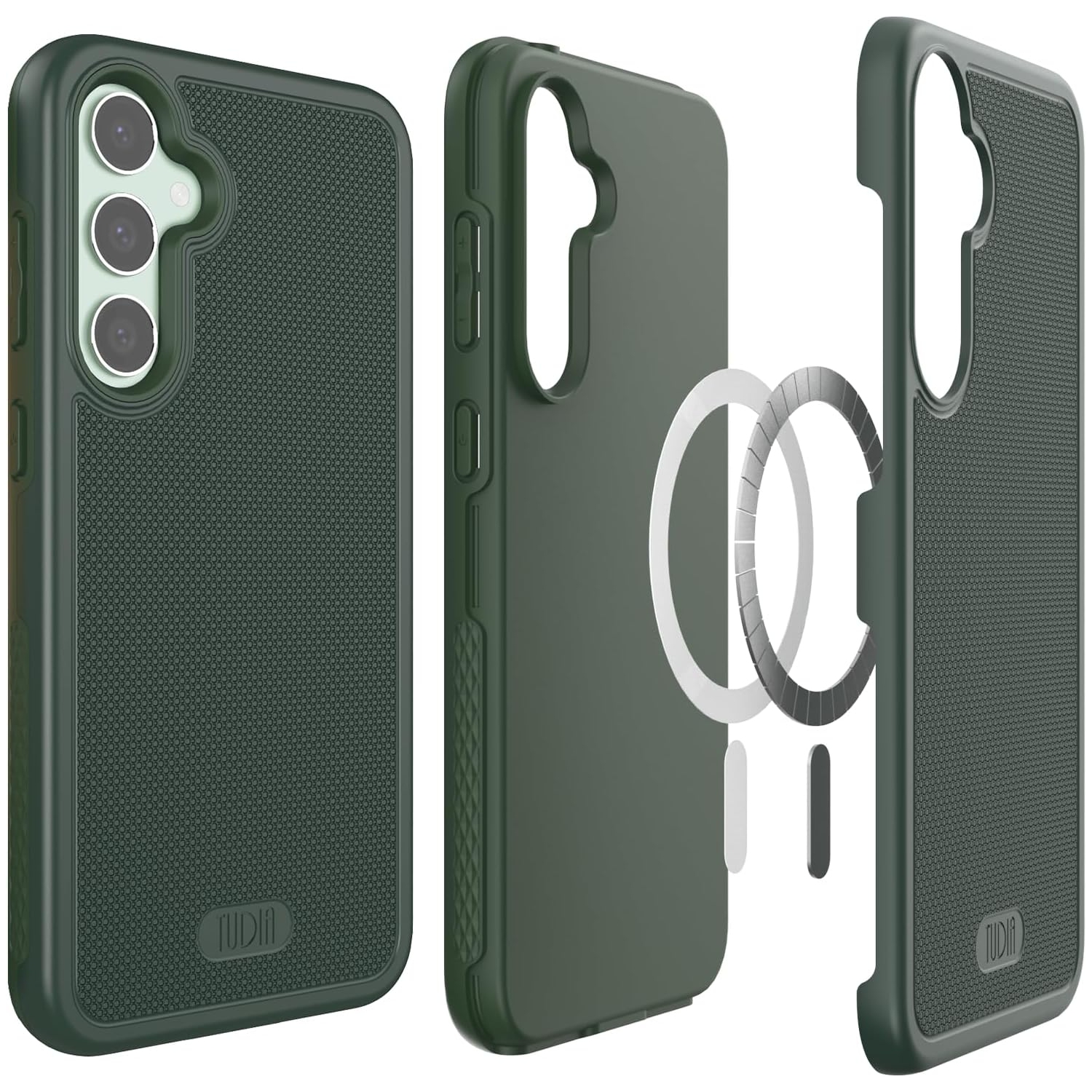 TUDIA MergeGrip Samsung Galaxy S23 FE Case Magsafe Compatible - Pine Green