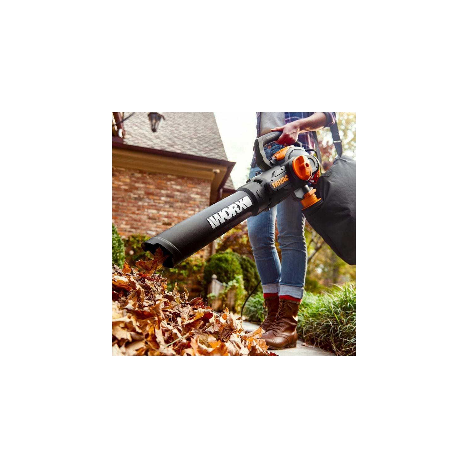 Worx WG512 TriVAC 12 Amp Electric 3-in-1 Leaf Blower/Mulcher/Yard Vacuum