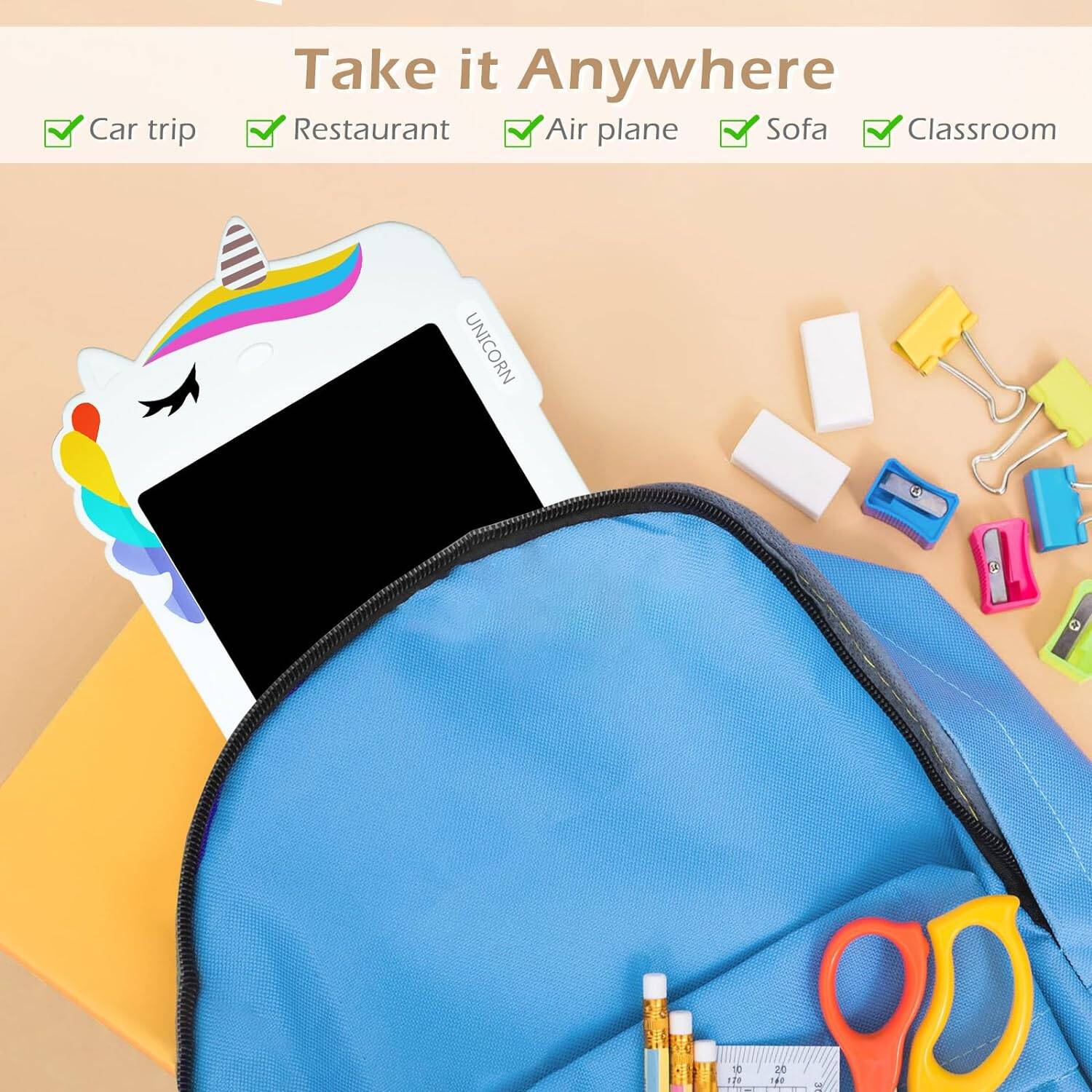 Tablette à dessin ACL, tablette à dessin pour enfants jouet à dessin jouet éducatif jouets d'anniversaire pour enfants de 2 -8 ans, blanc