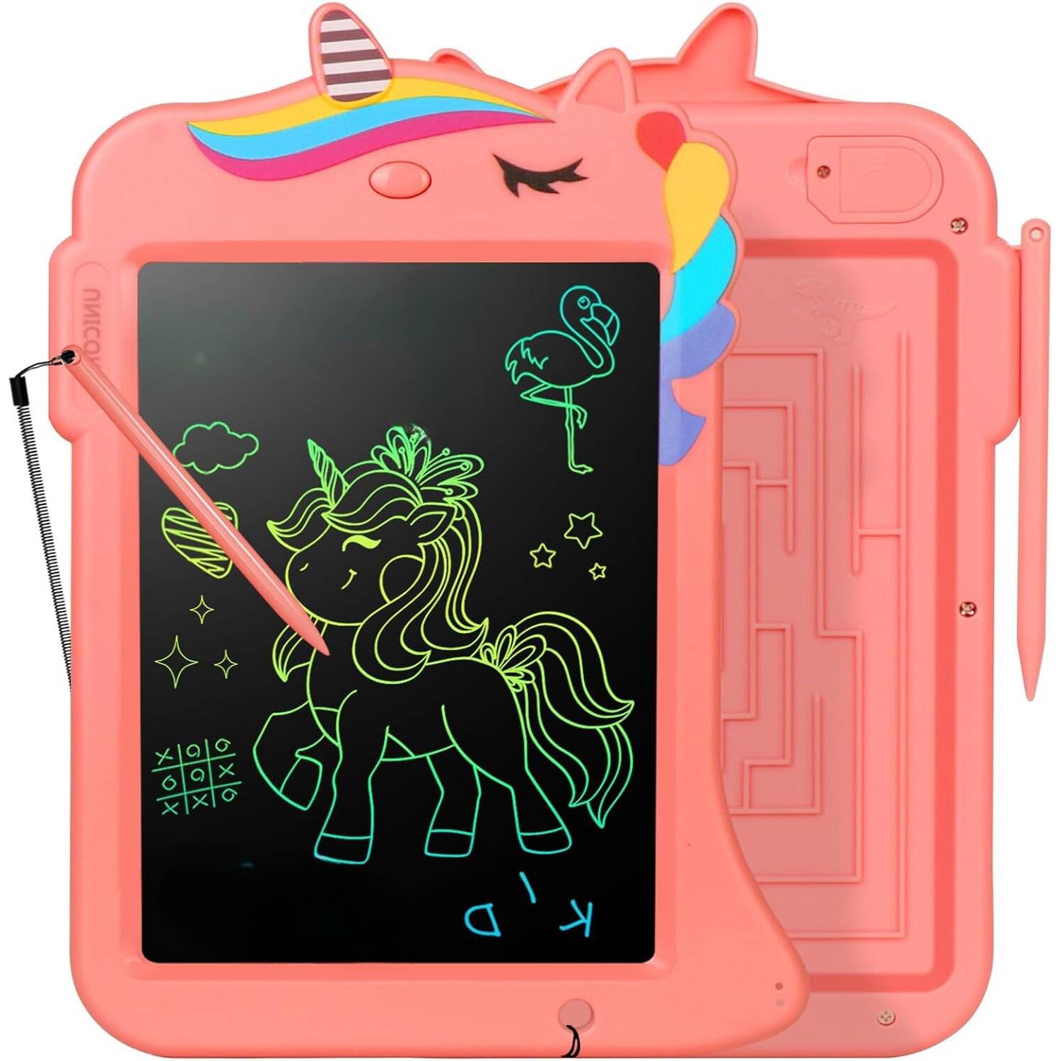 LCD Drawing Writing Tablet, Drawing Pad for Kids Toddlers Drawing Toy Educational Learning Toys Birthday Gift for 2 -8 Year Old Kids, Pink