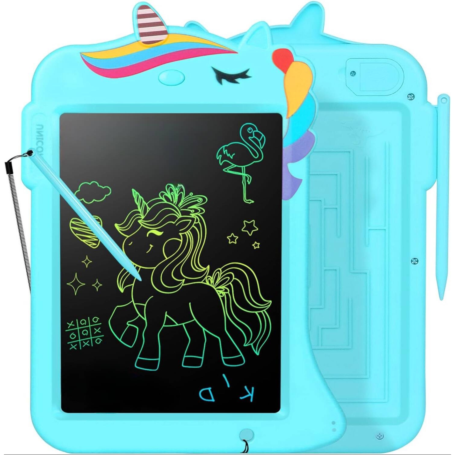 LCD Drawing Writing Tablet, Drawing Pad for Kids Toddlers Drawing Toy Educational Learning Toys Birthday Gift for 2 -8 Year Old Kids, Blue