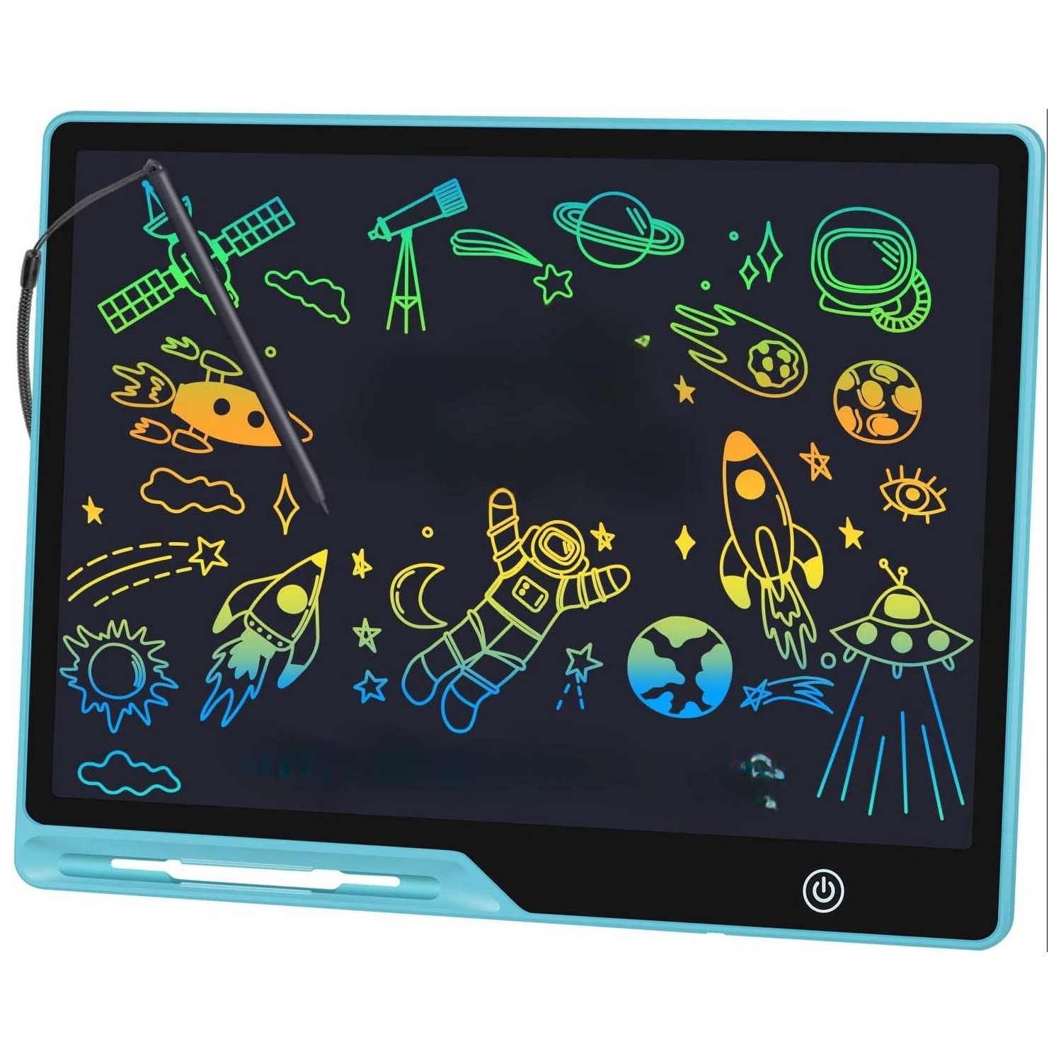 LCD Writing Tablet,16 Inch Rechargeable Doodle Board Toddler Educational Toys for 2-8 Years Old Boys Girls, Portable Drawing Tablet Christmas Toys Gifts for Kids, Blue